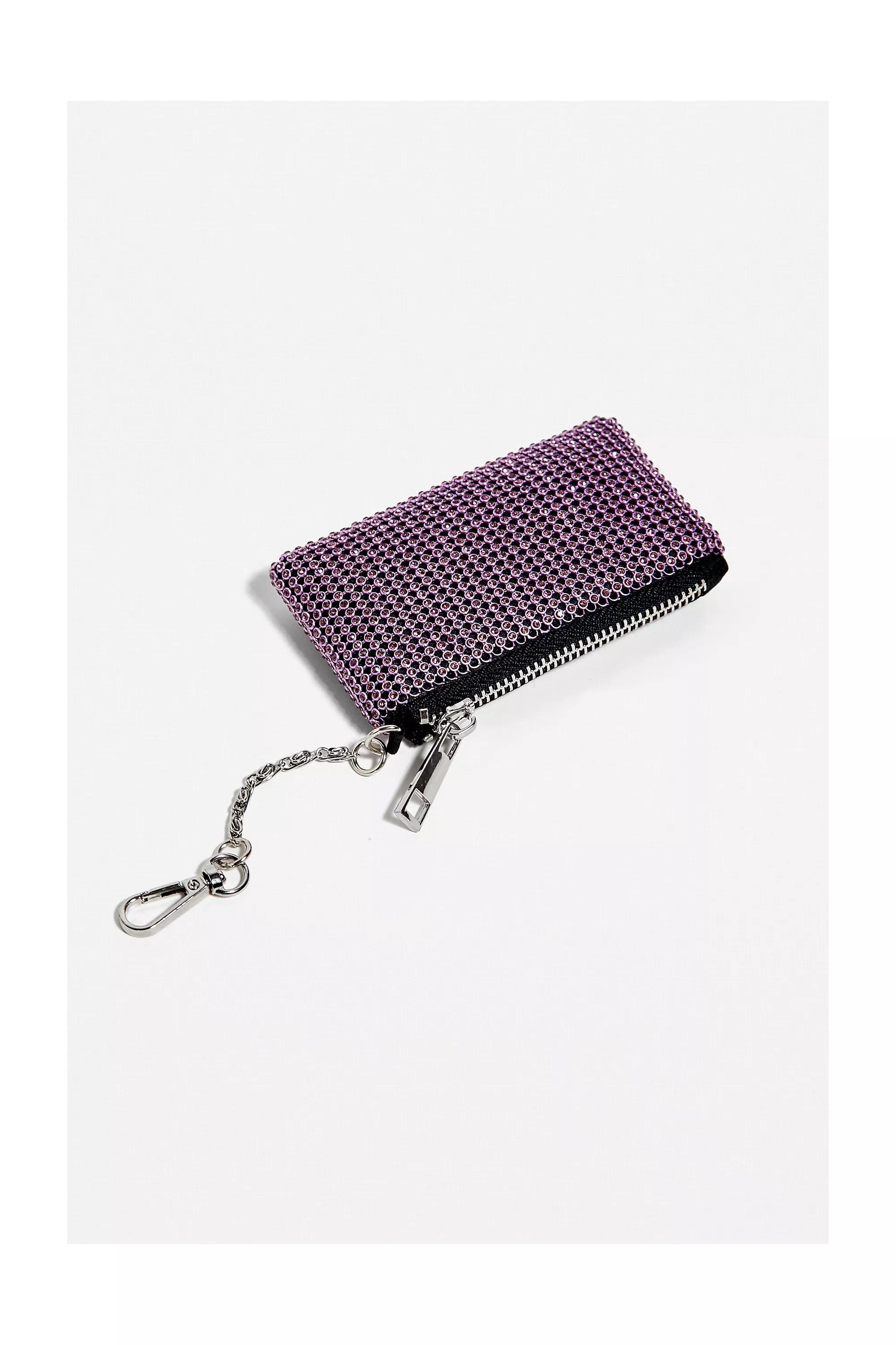 Purple Clip-On Diamante Purse, , large image number 2
