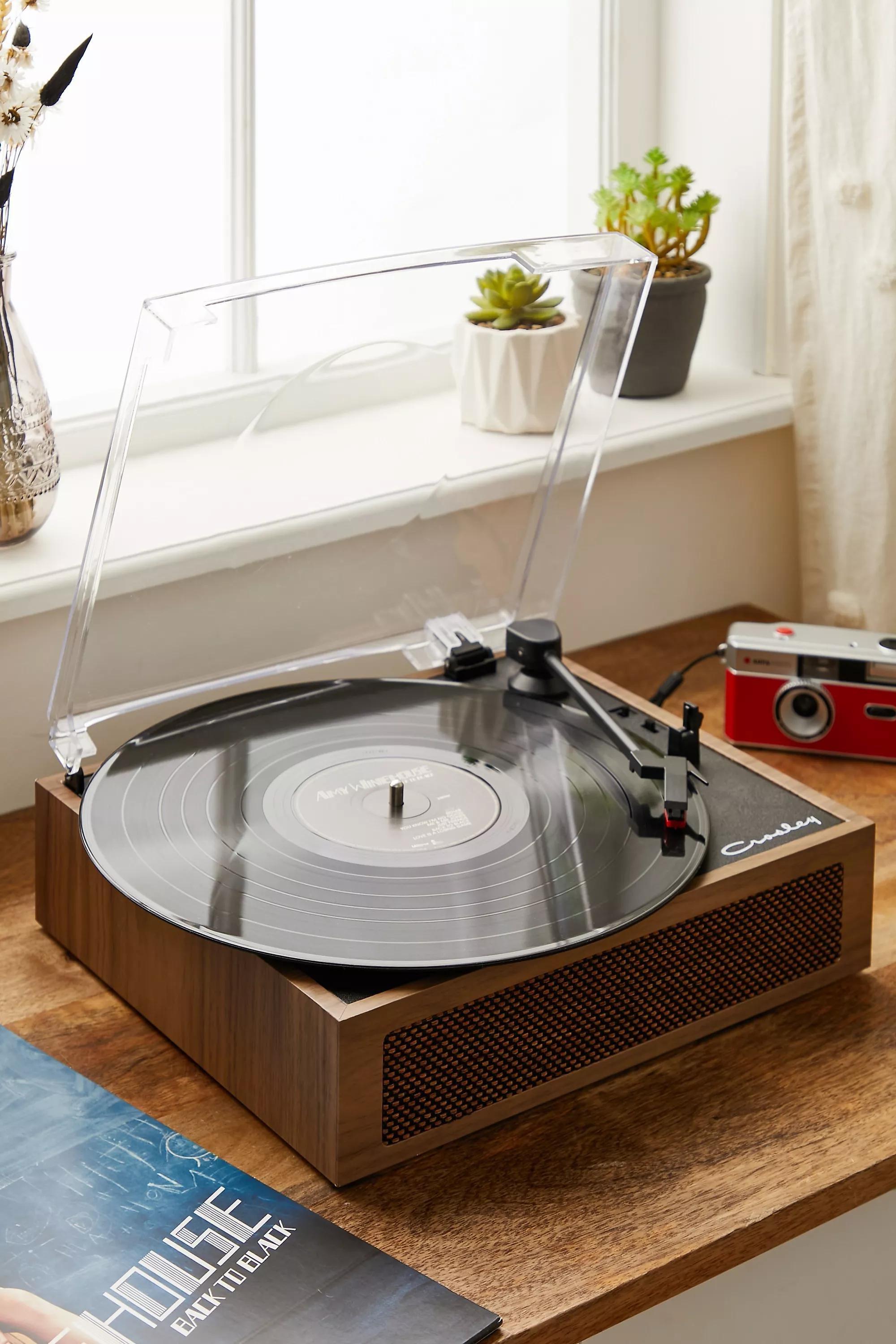 Crosley Uo Exclusive Walnut Ryder Record Player With Bluetooth Input & Output, BRN, large image number 0