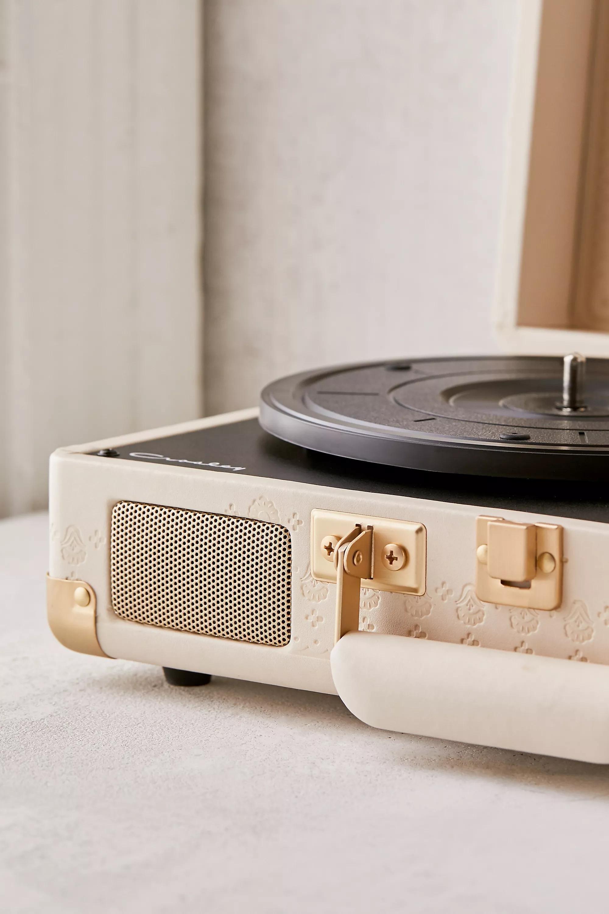 Cream Crosley Uo Exclusive Folklore Floral Cruiser Vinyl Record Player With Bluetooth Input And Output, CREME, large image number 2