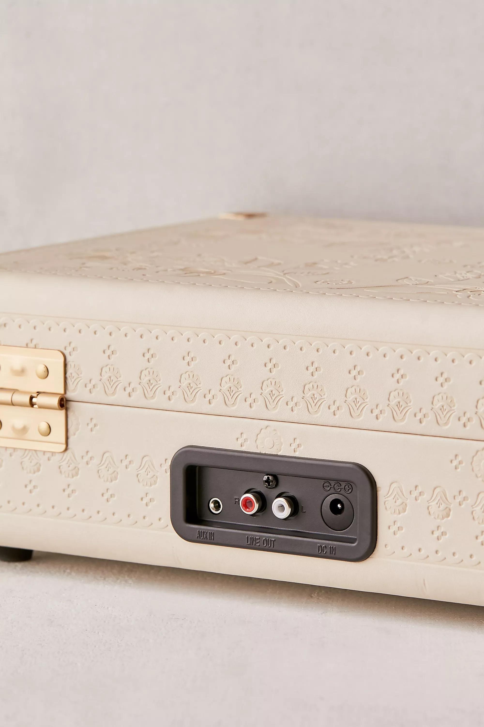Cream Crosley Uo Exclusive Folklore Floral Cruiser Vinyl Record Player With Bluetooth Input And Output, CREME, large image number 4