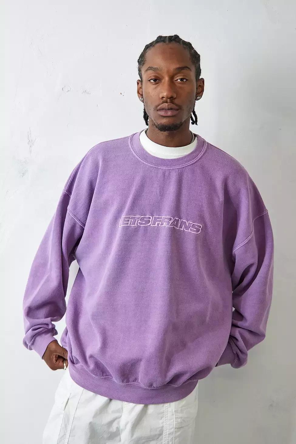 Urban Outfitters Purple Embroidered Sweat Shirt Azadea UAE