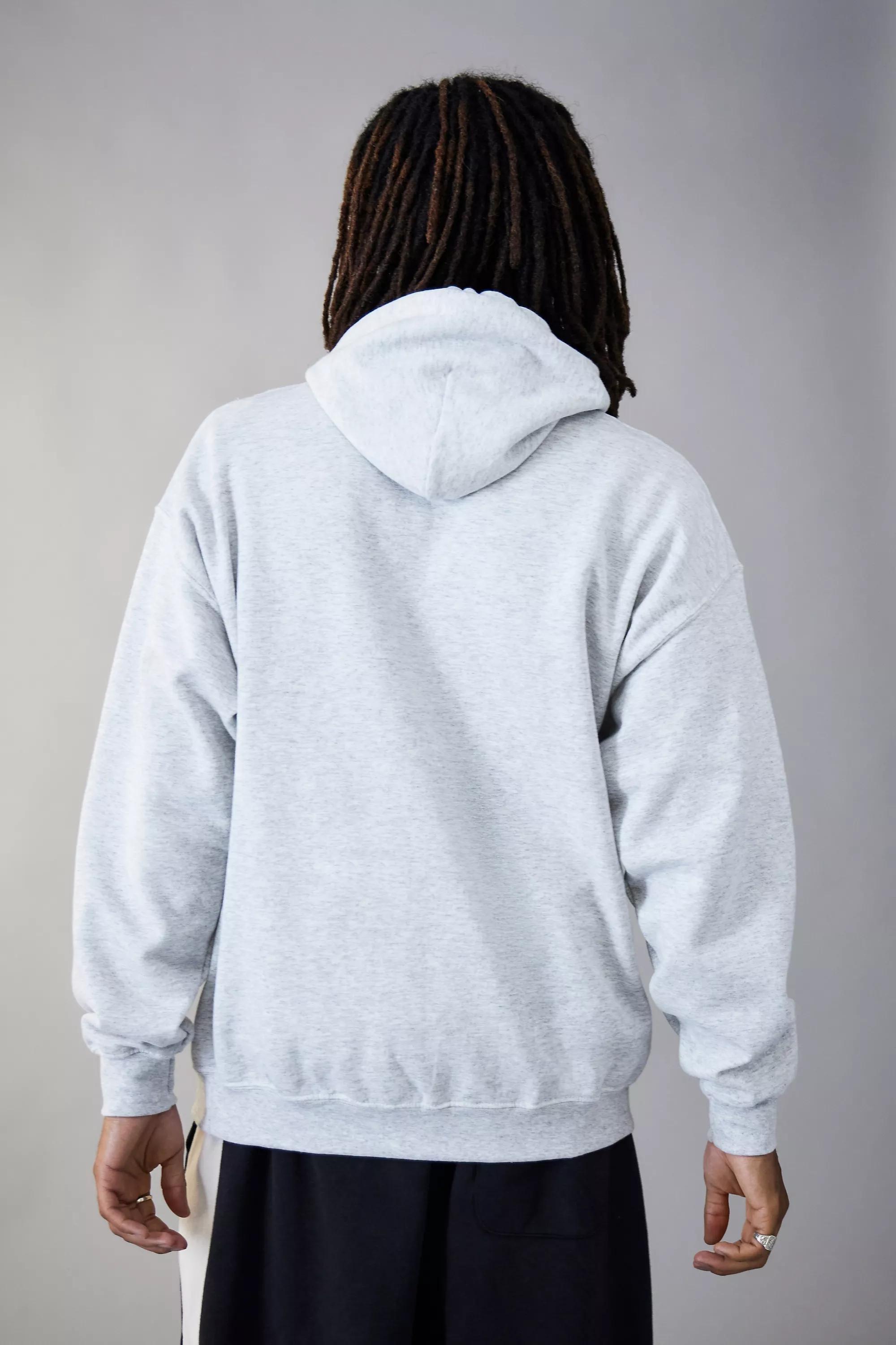 Grey Drop Shoulder Hoodie, GREY, large image number 6