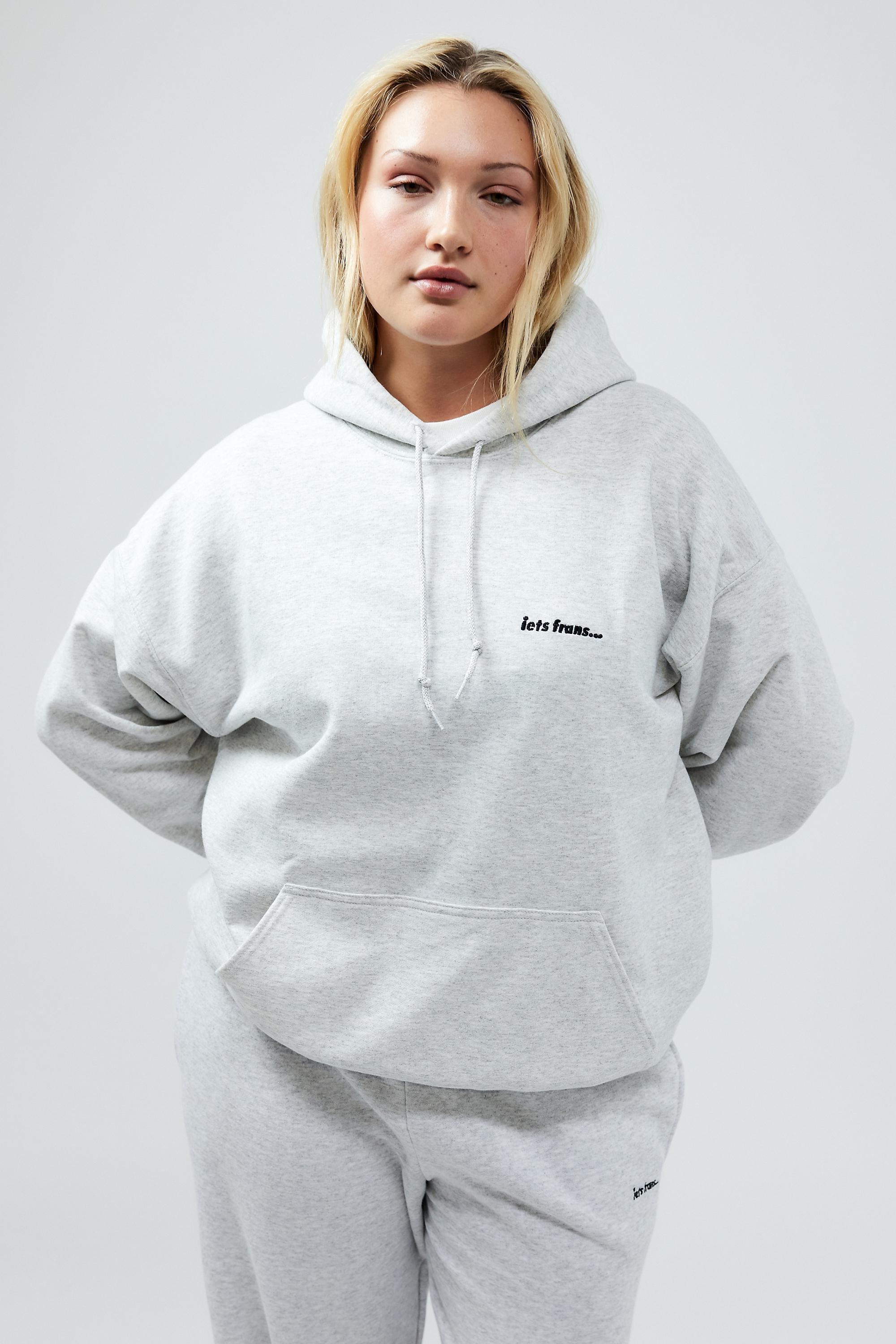 Grey Drop Shoulder Hoodie, GREY, large image number 9