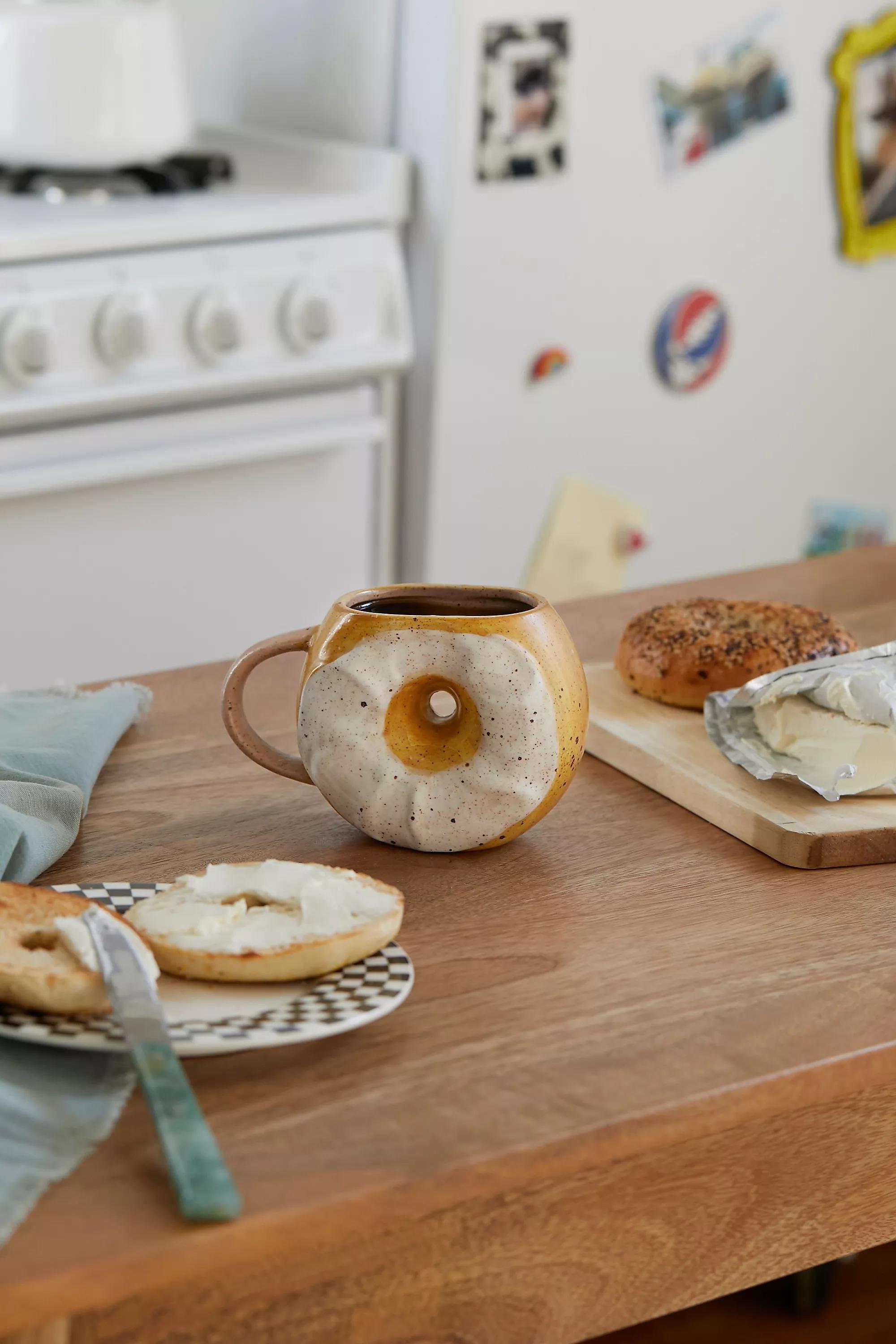 Yellow Bagel Mug, , large image number 0