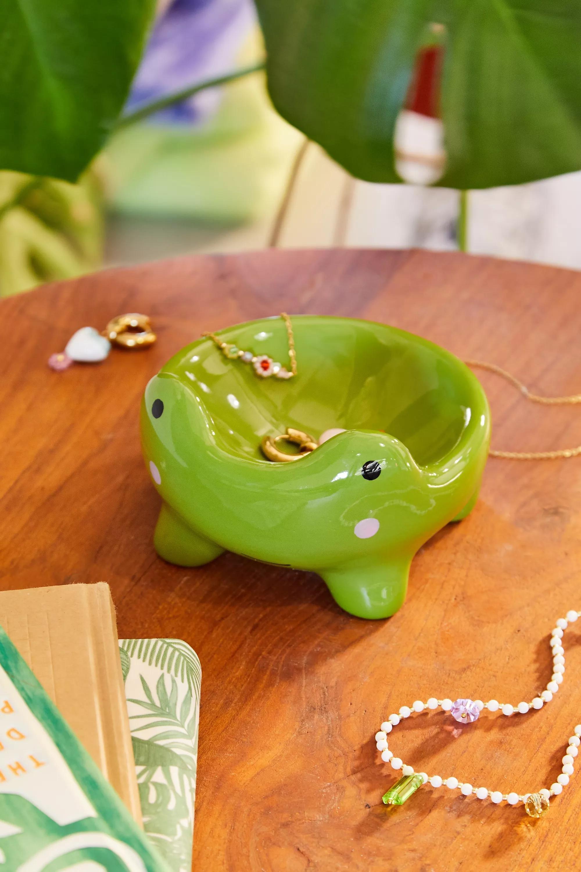 Green Carl Froggy Trinket Tray, GRN, large image number 0