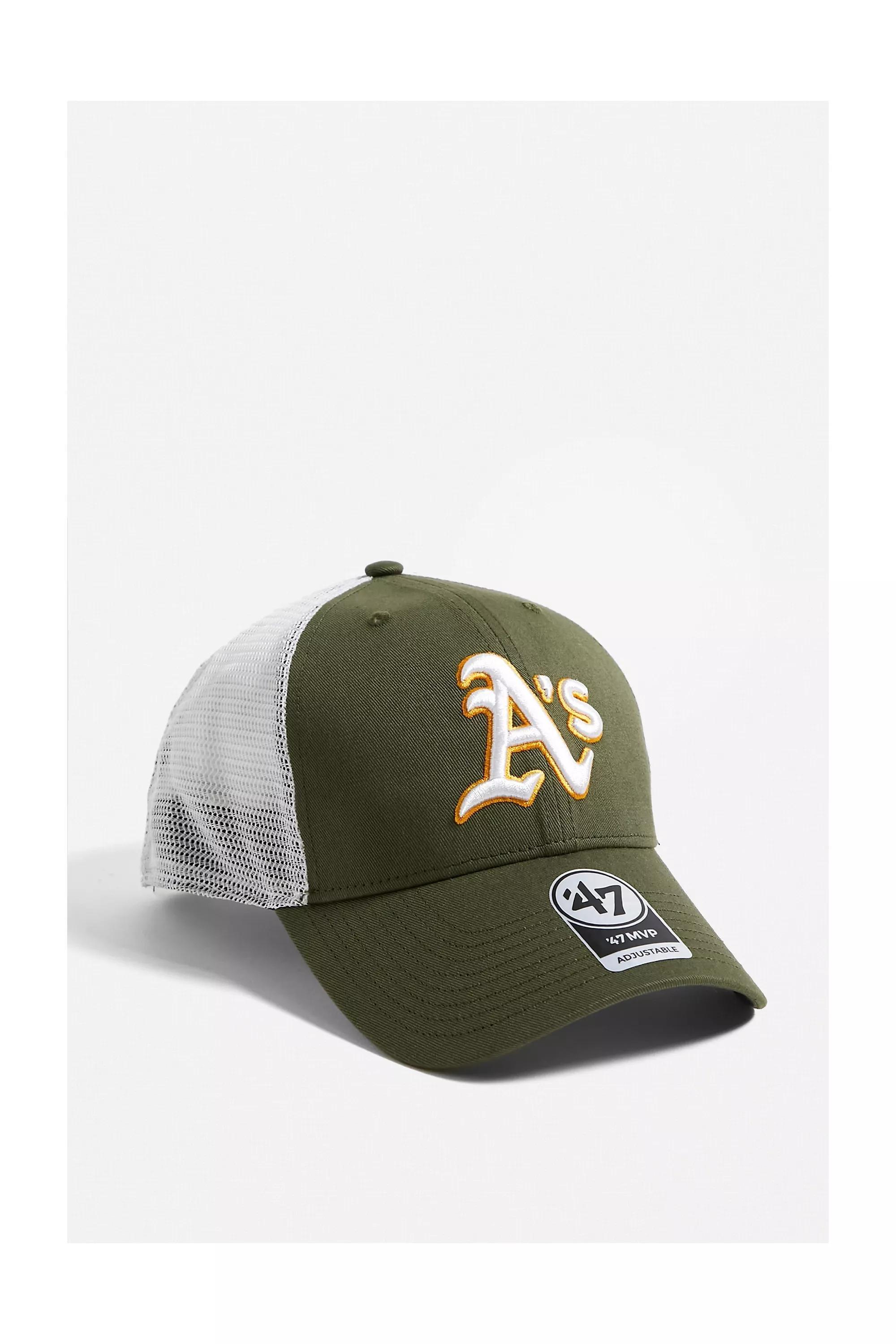 Khaki Oakland Athletics Trucker Cap, , large image number 0