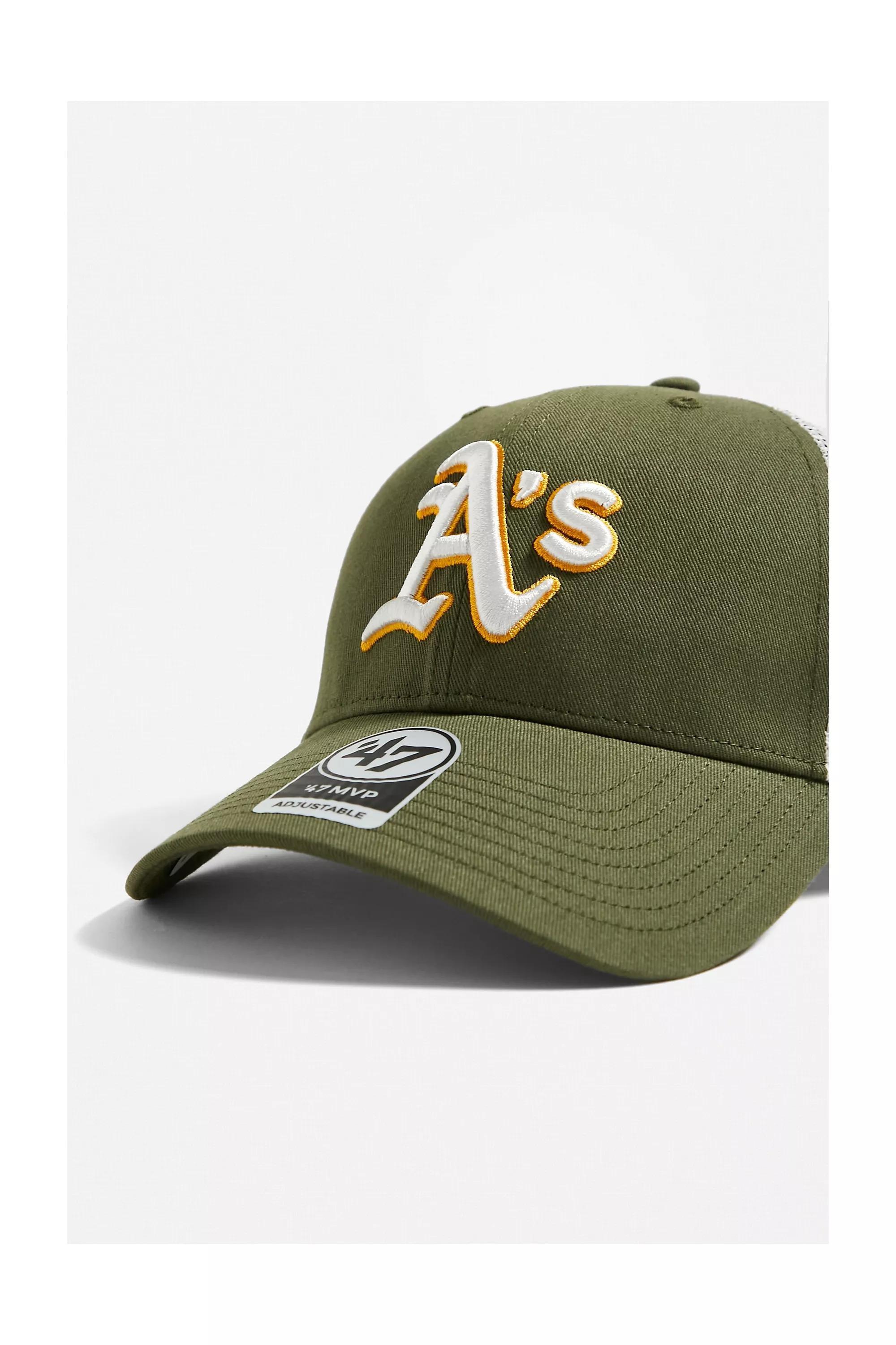 Khaki Oakland Athletics Trucker Cap, , large image number 2