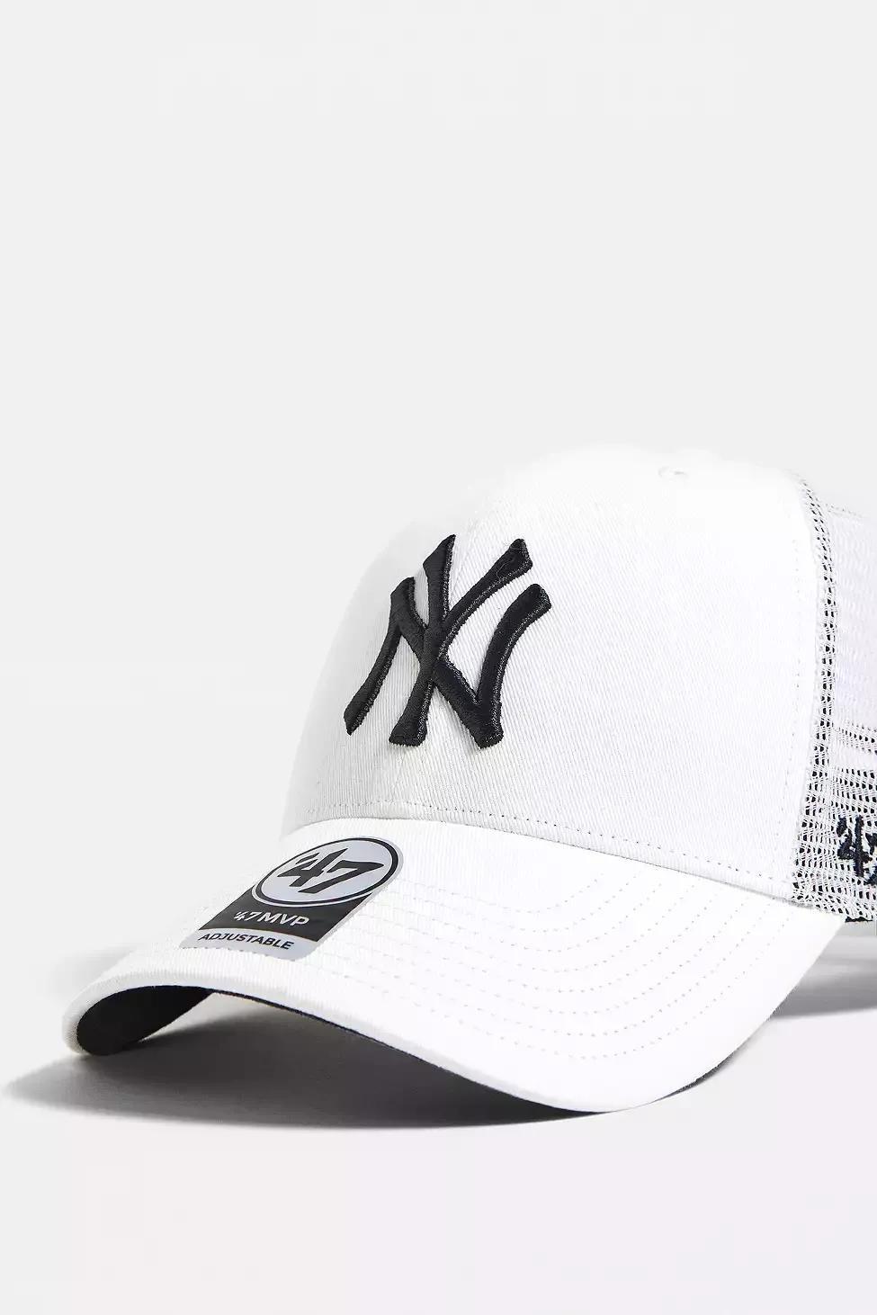 White Ny Yankees Ballpark Trucker Cap, , large image number 2