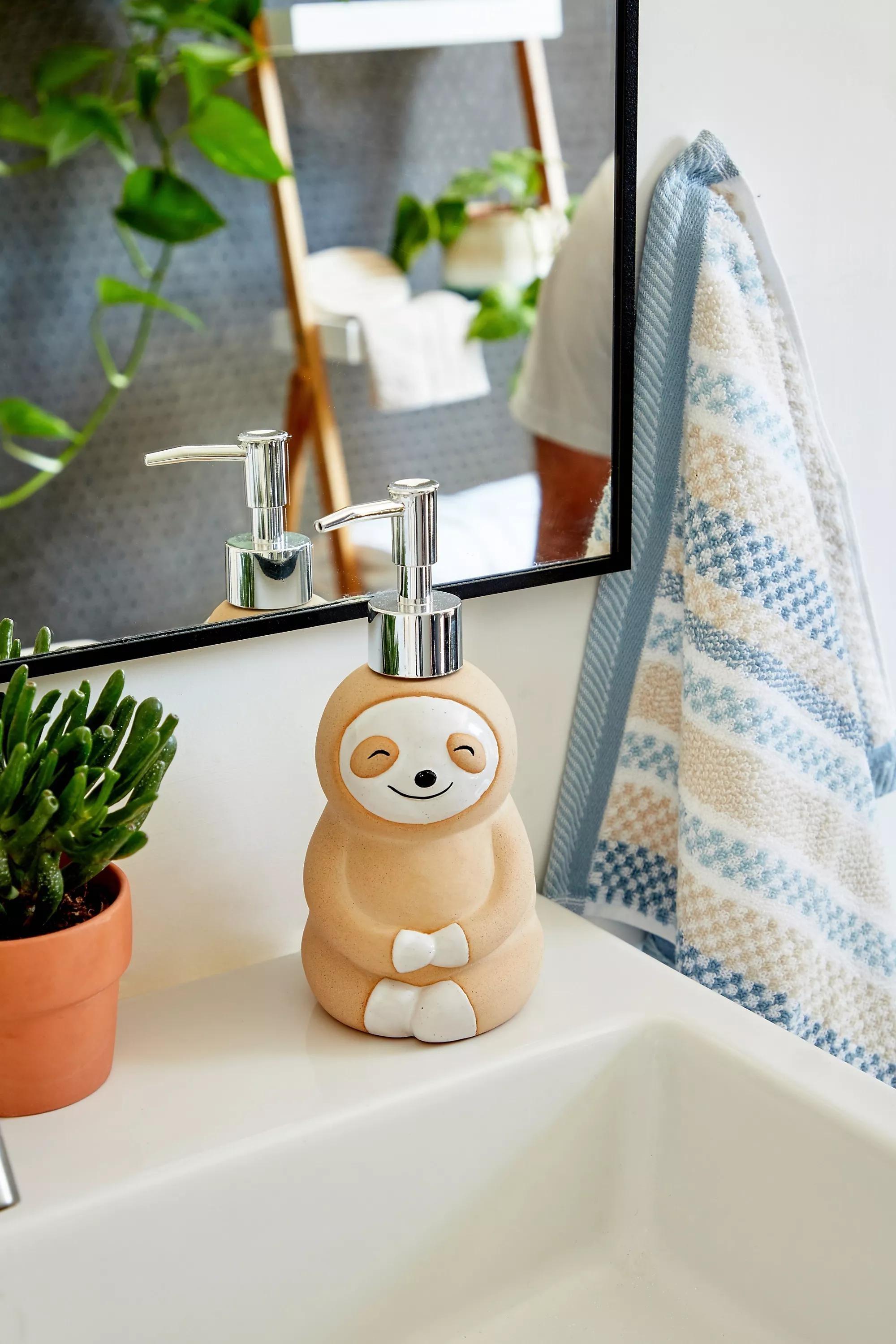 Beige Sloth Soap Dispenser, , large image number 0