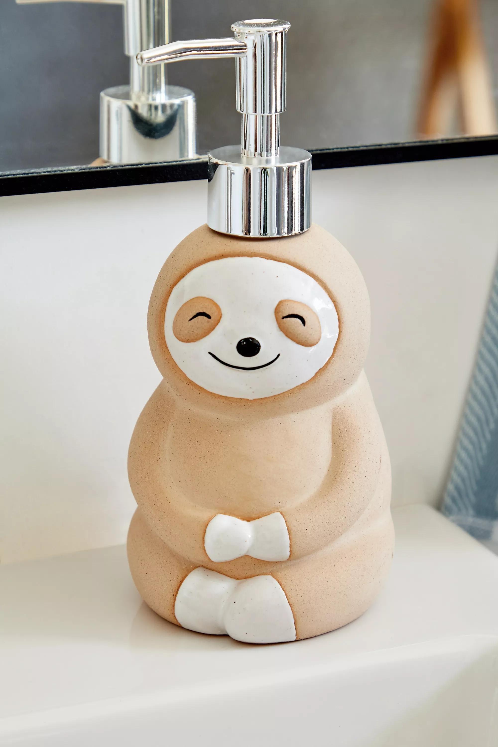 Beige Sloth Soap Dispenser, , large image number 1