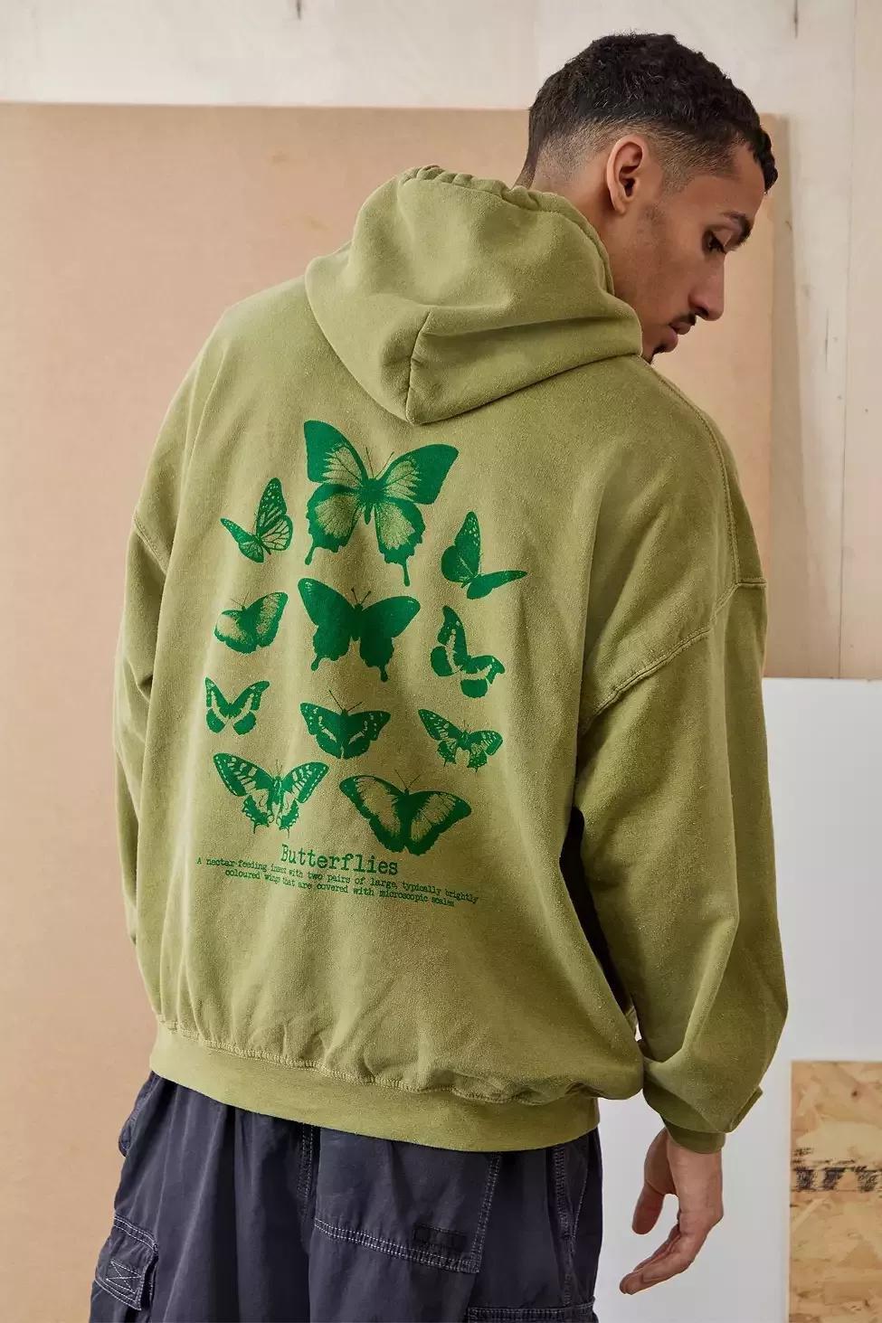 Green butterfly sales hoodie