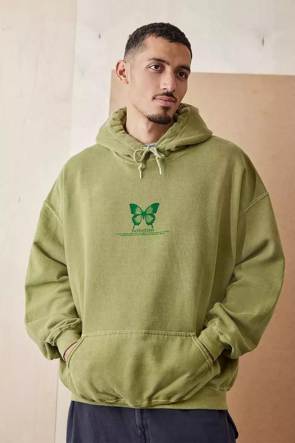 Green butterfly clearance hoodie