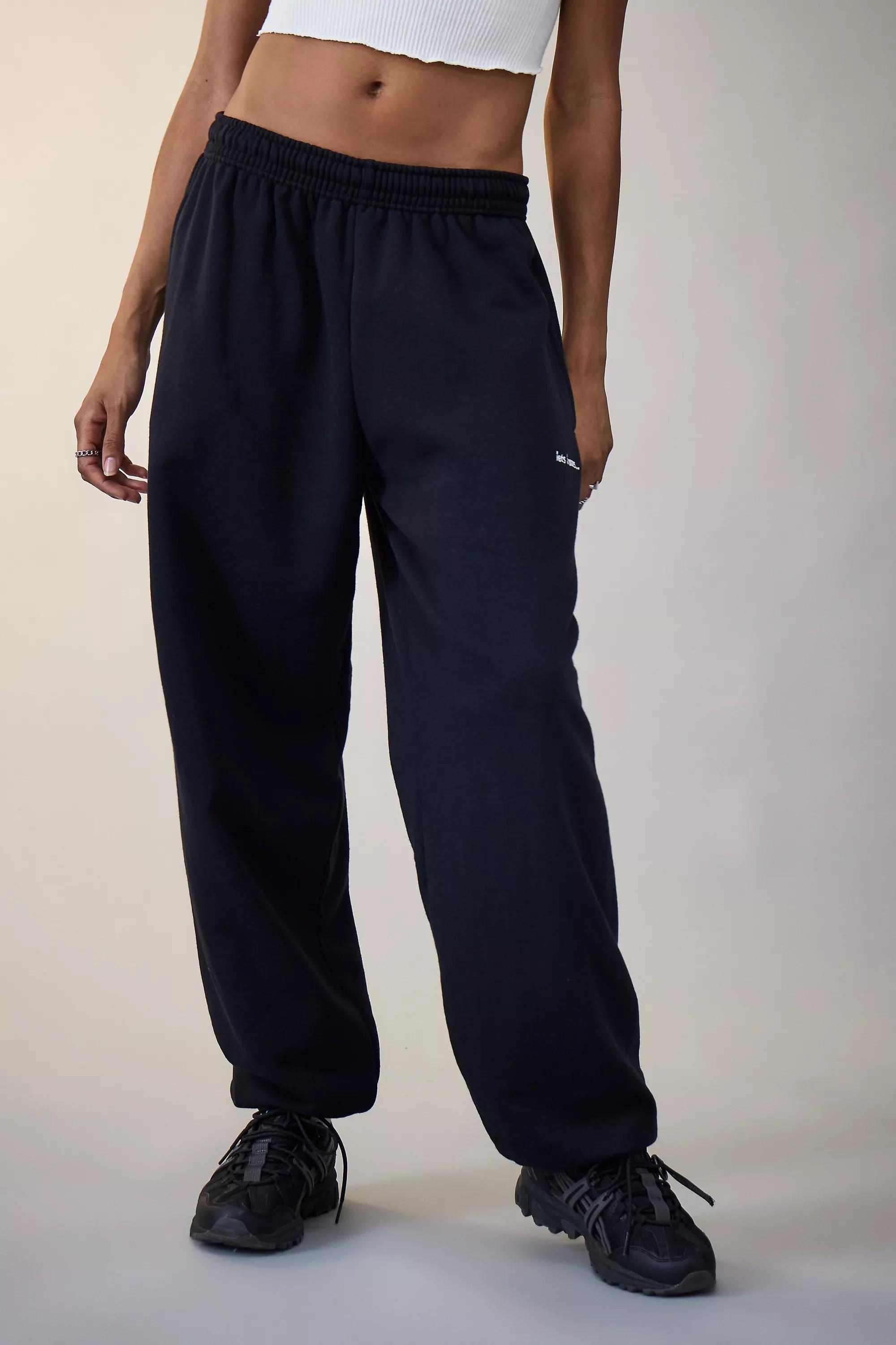 Black Cuffed Joggers, , large image number 0