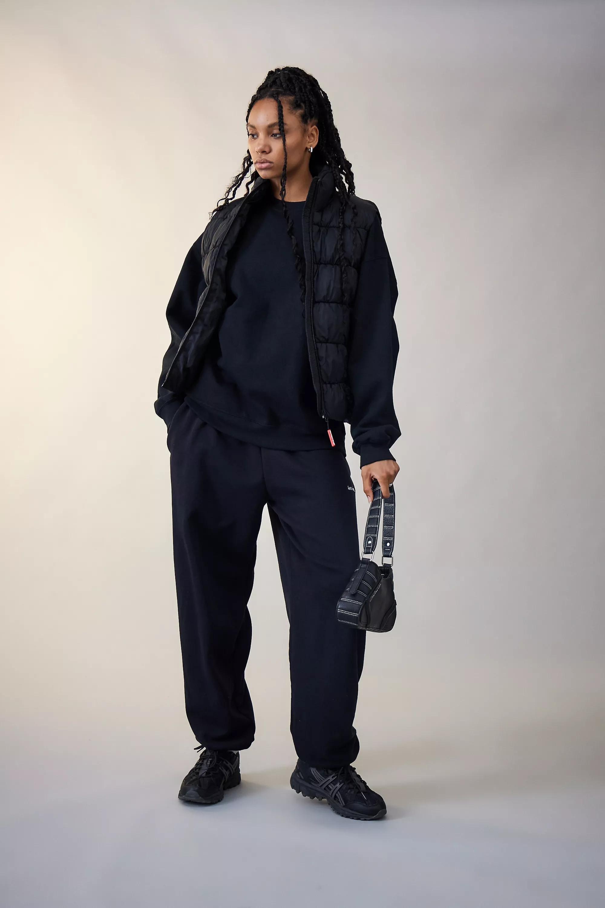 Black Cuffed Joggers, , large image number 3