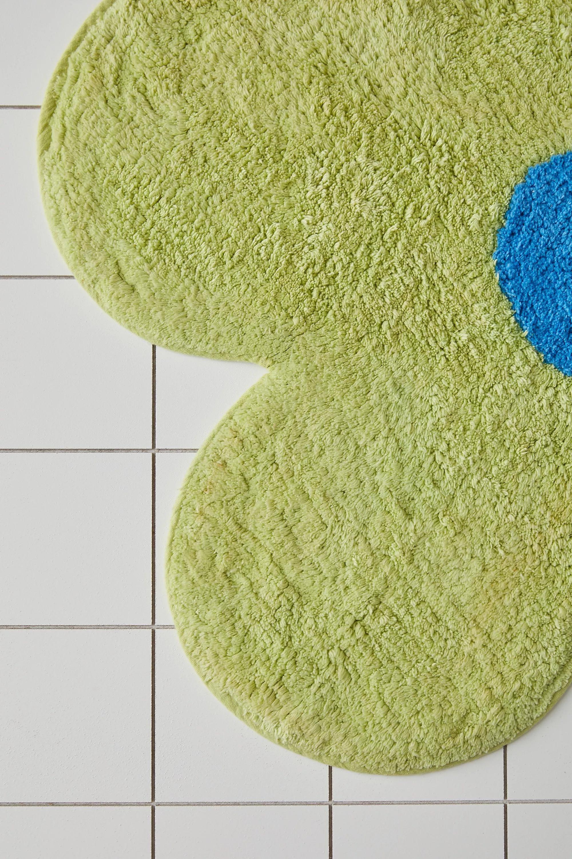 Green Flower Bath Mat, , large image number 2