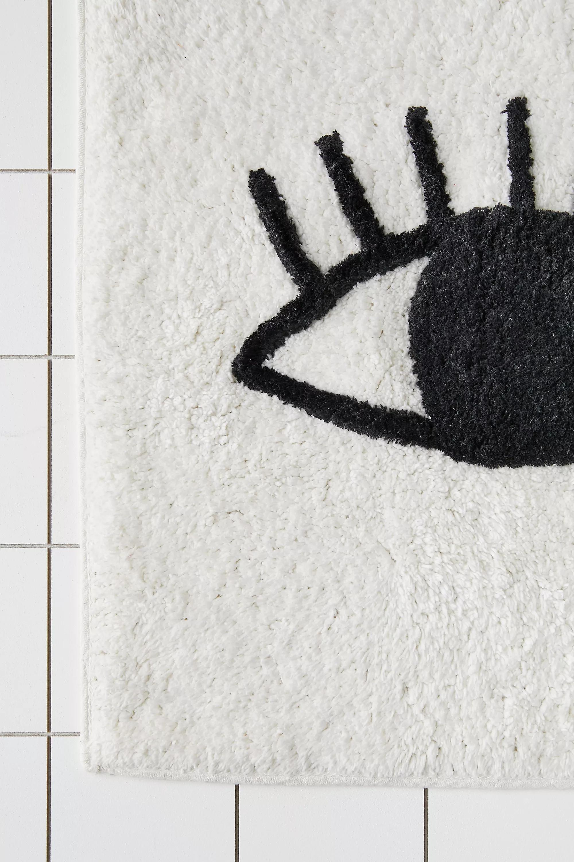 White Winking Eye Bath Mat, , large image number 2