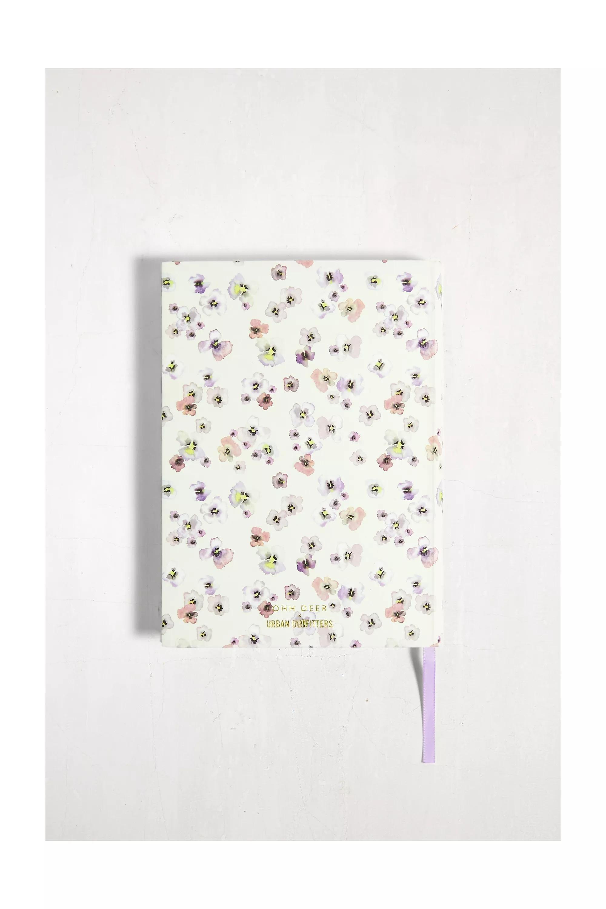 Urban Outfitters - White Ditsy Pansy Daily Planner