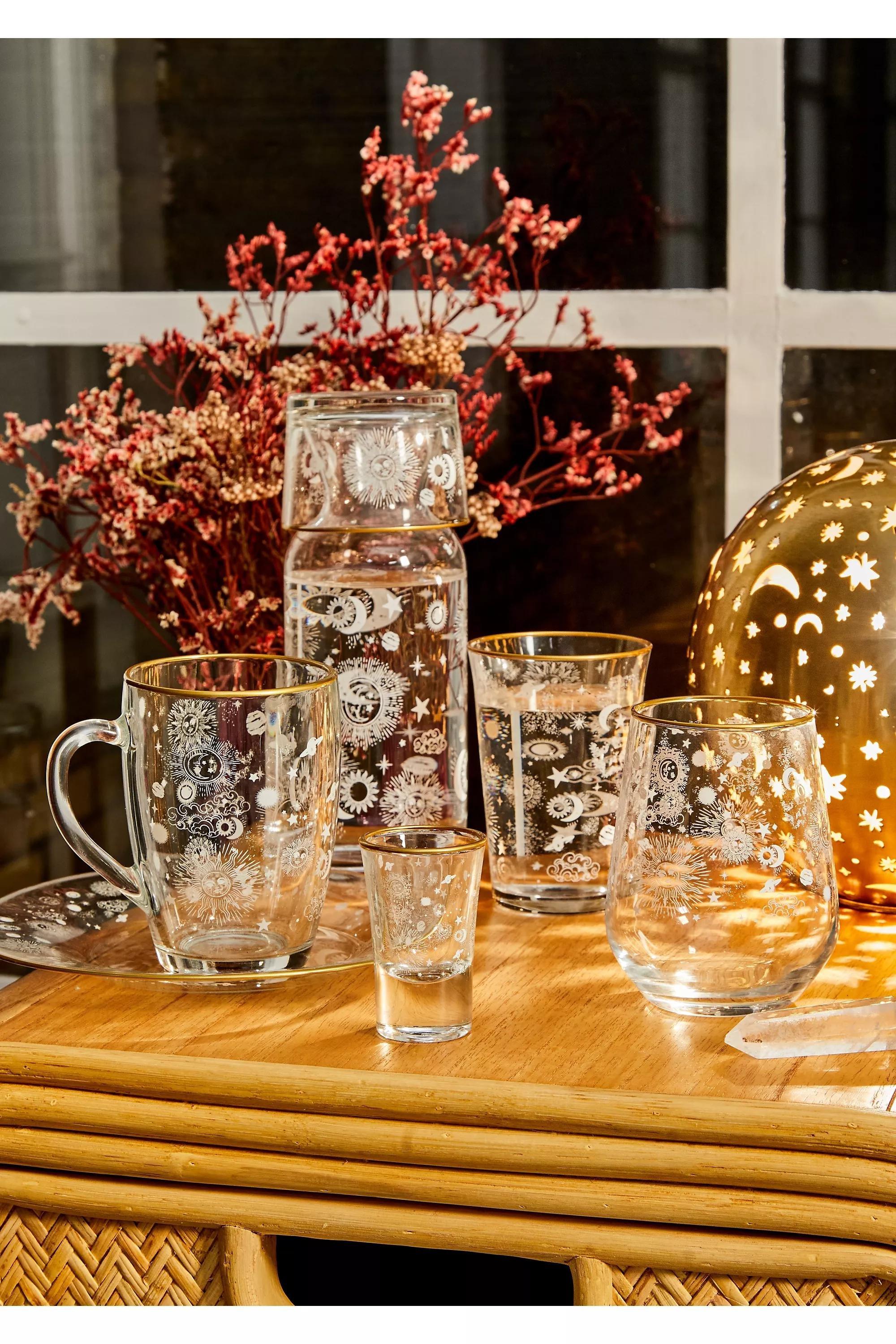 White Serena Glass Mug, , large image number 1