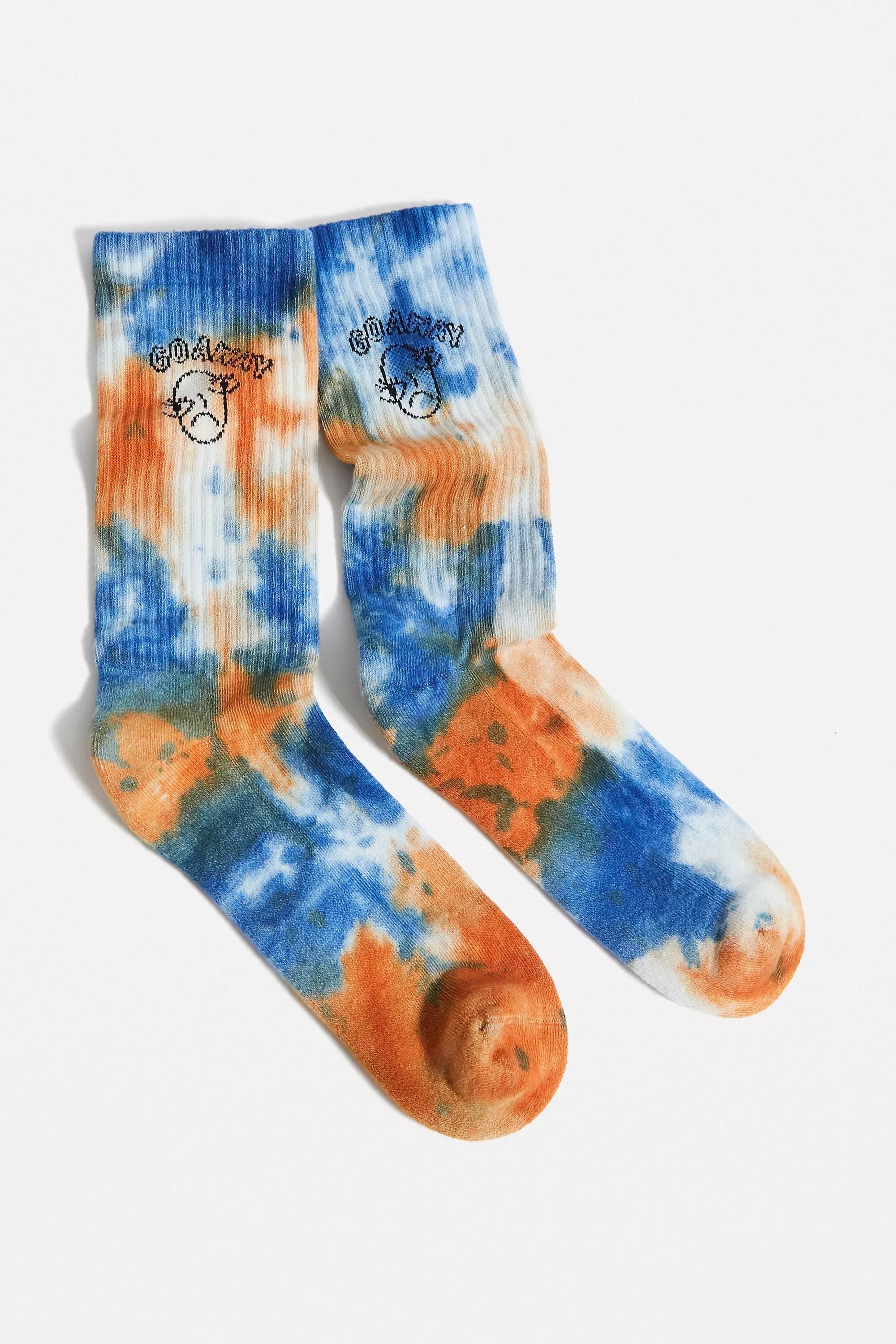 Multicolour Tie-Dye Go Away Socks, , large image number 0