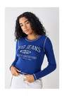 Urban Outfitters - Navy Jeans Long-Sleeved Baby T-Shirt