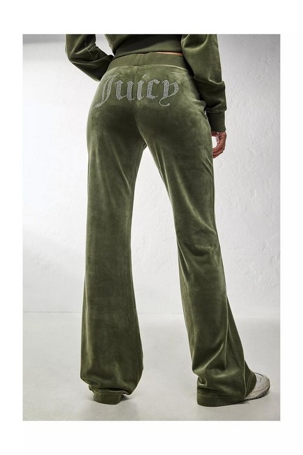 Urban Outfitters - Green Low-Rise Flare Track Pants