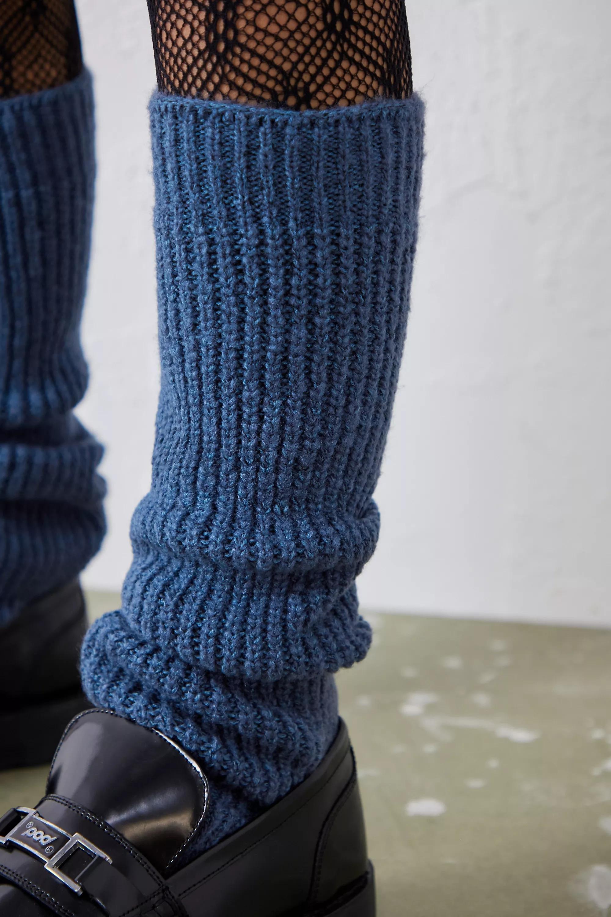 Blue Denim Shorts Slouch Leg Warmers, , large image number 1