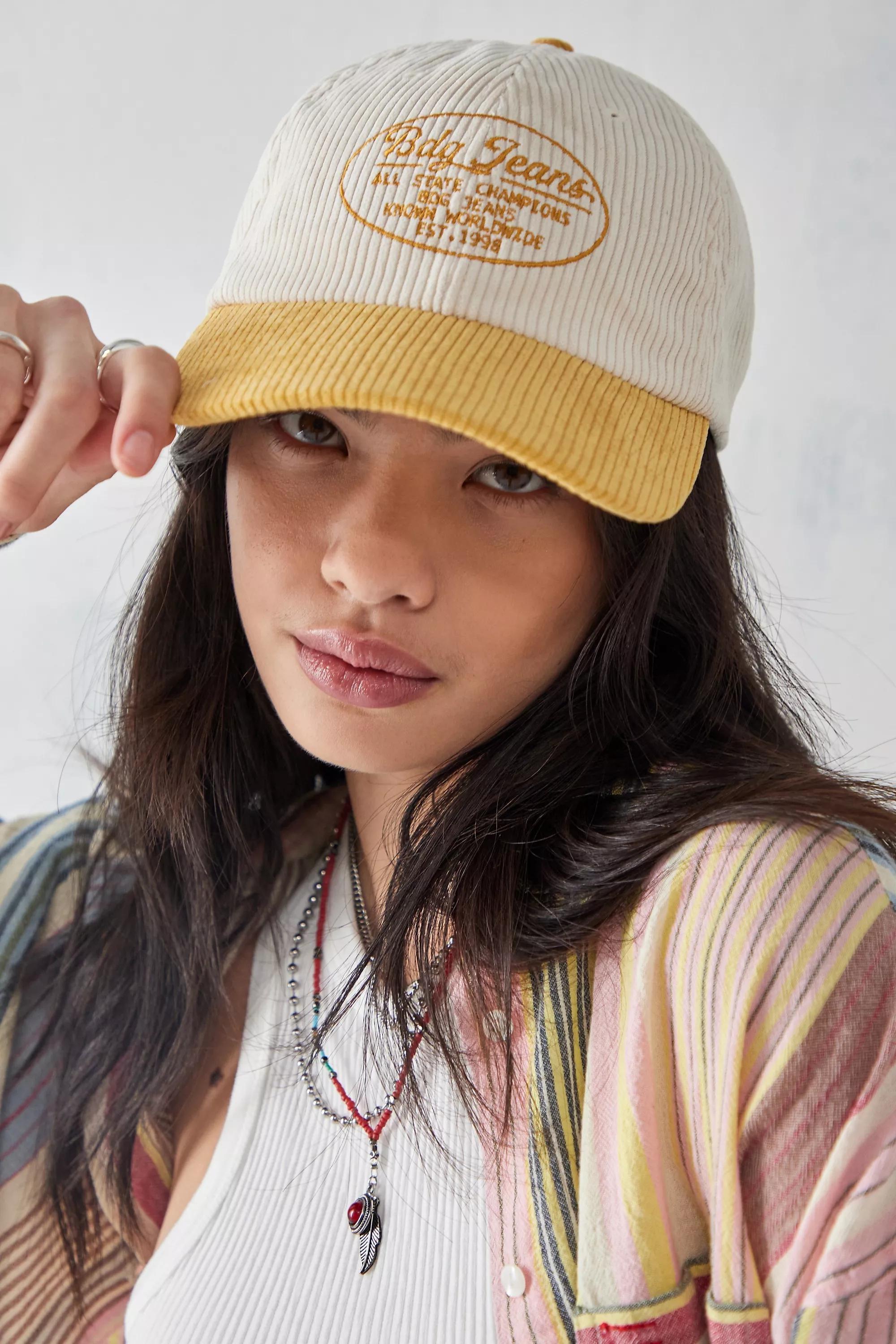 Yellow Corduroy Baseball Cap, , large image number 0
