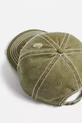 Green Distressed Baseball Cap, , large image number 4