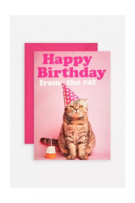 Urban Outfitters - Pink HBD From The Cat Card
