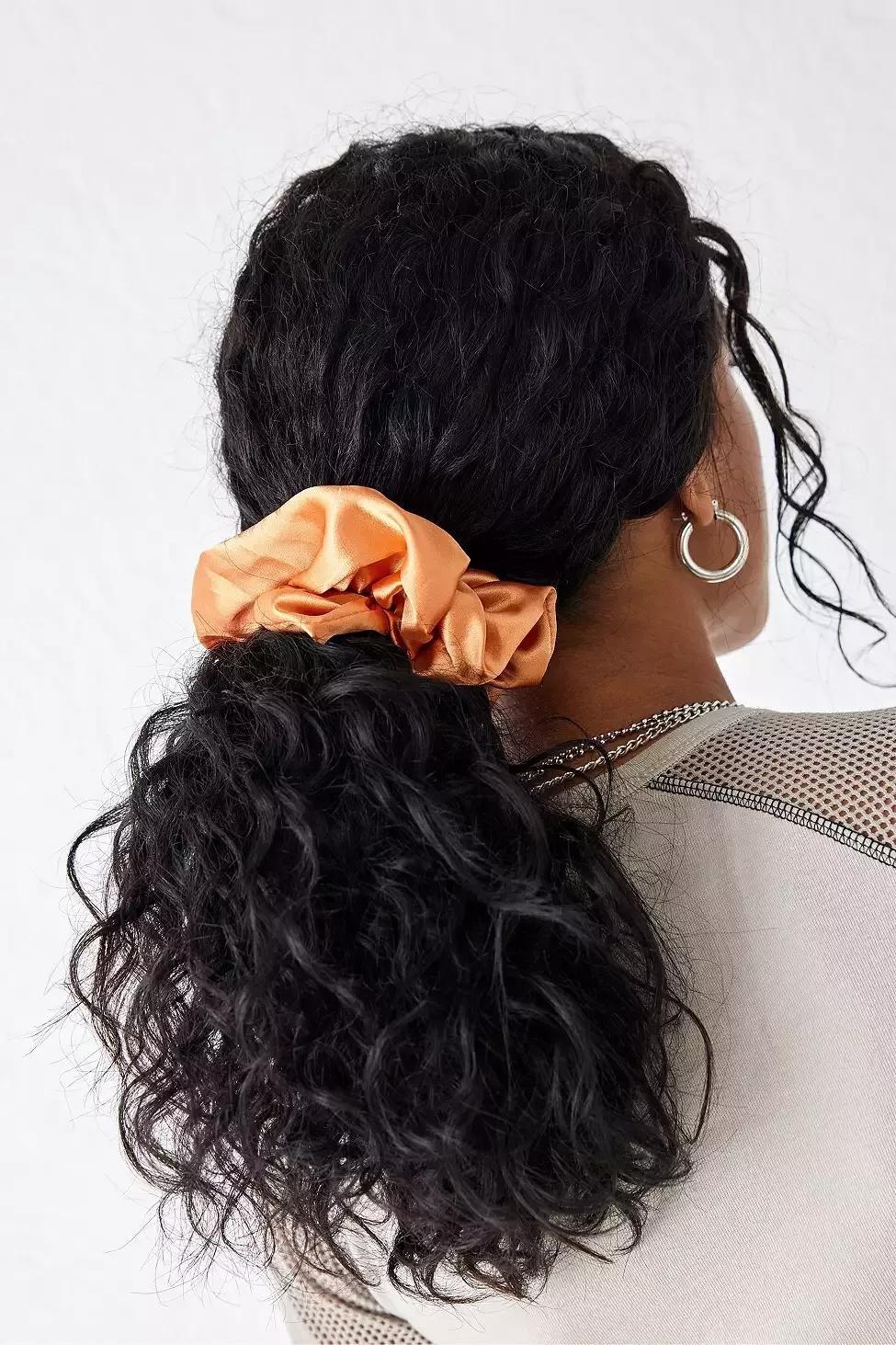 Multicolour Oversized Satin Scrunchies, Set Of 3, , large image number 0