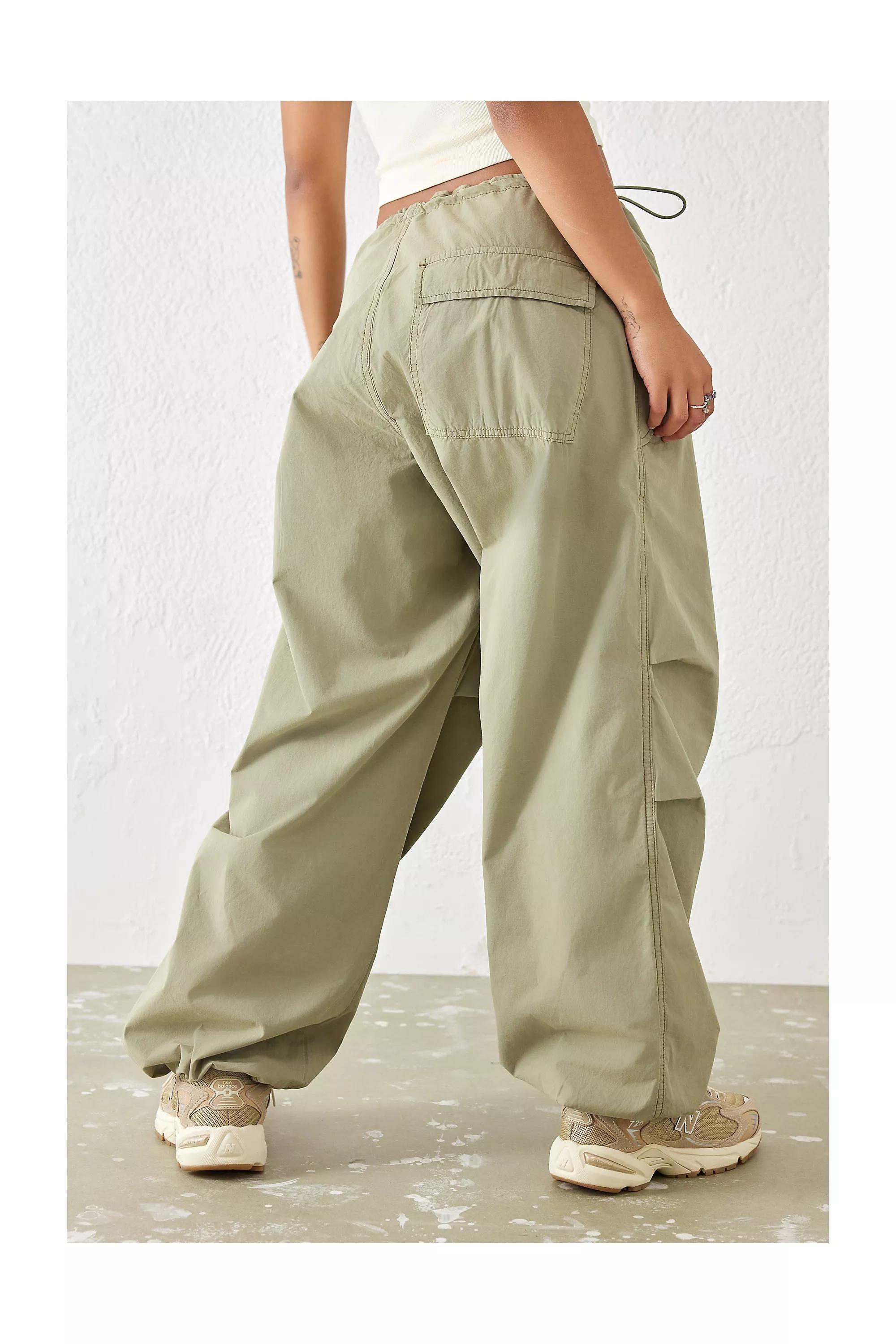 Urban Outfitters - Khaki Sage Baggy Tech Pants