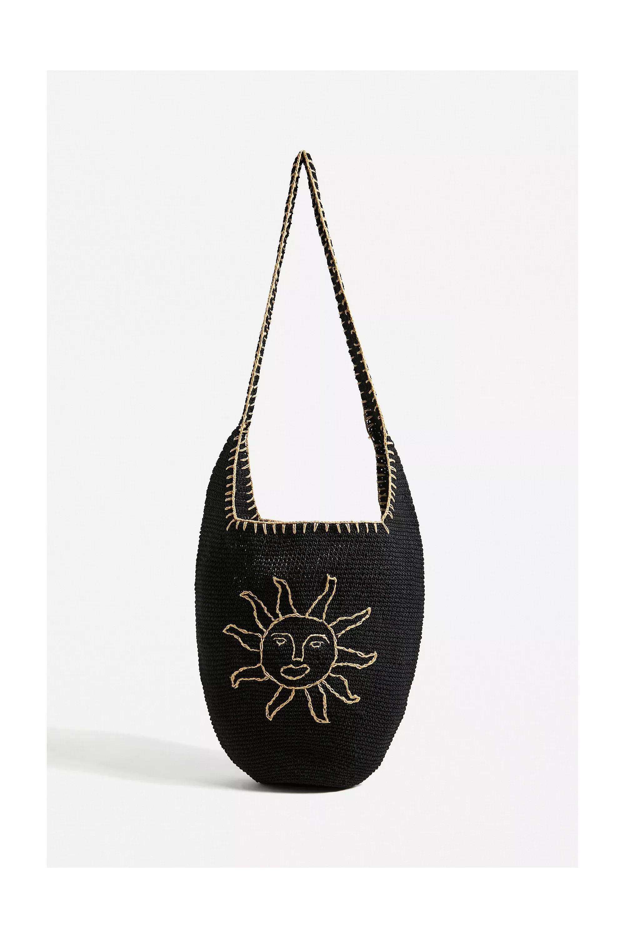 Black Knitted Crossbody Bag, , large image number 1
