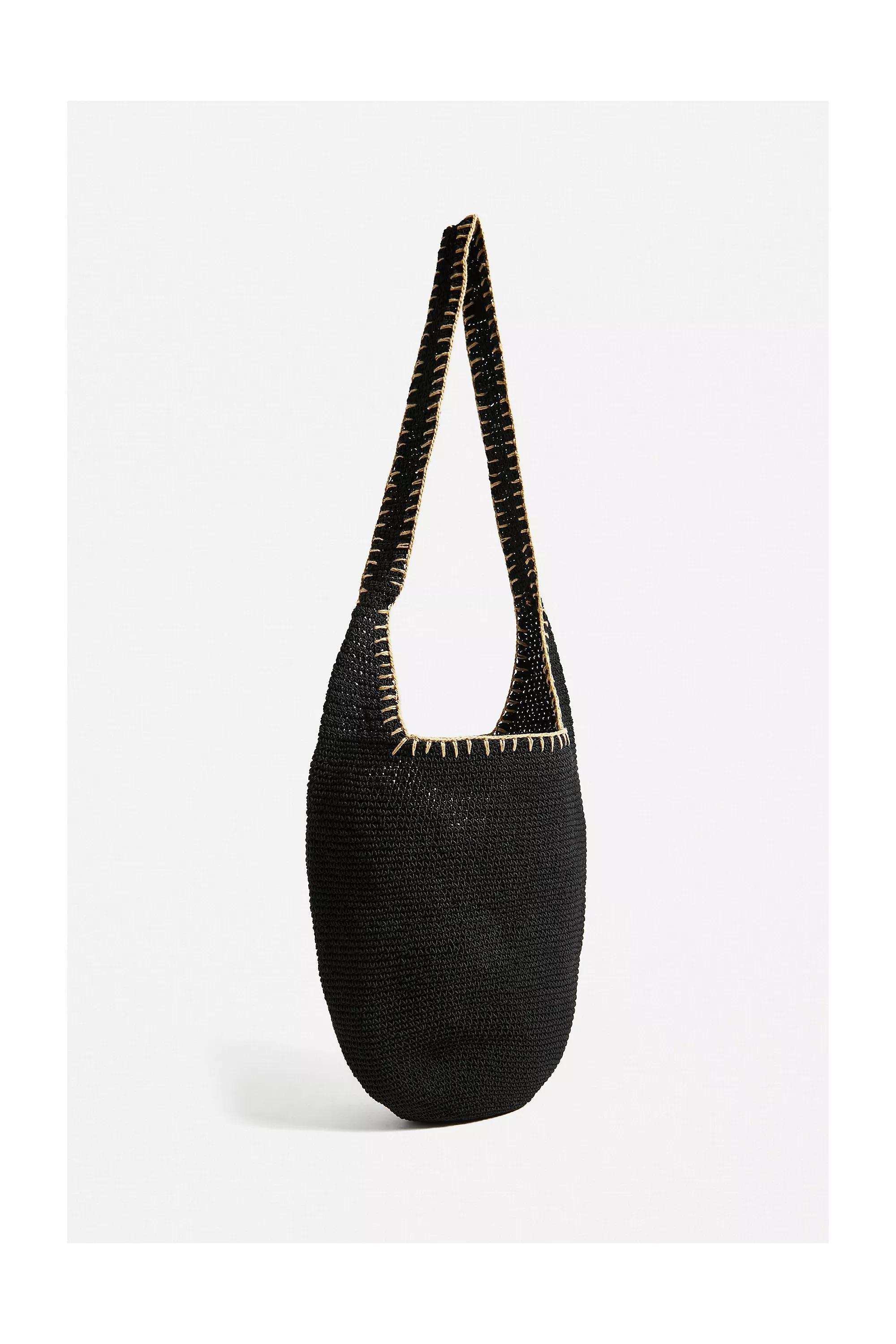 Black Knitted Crossbody Bag, , large image number 3
