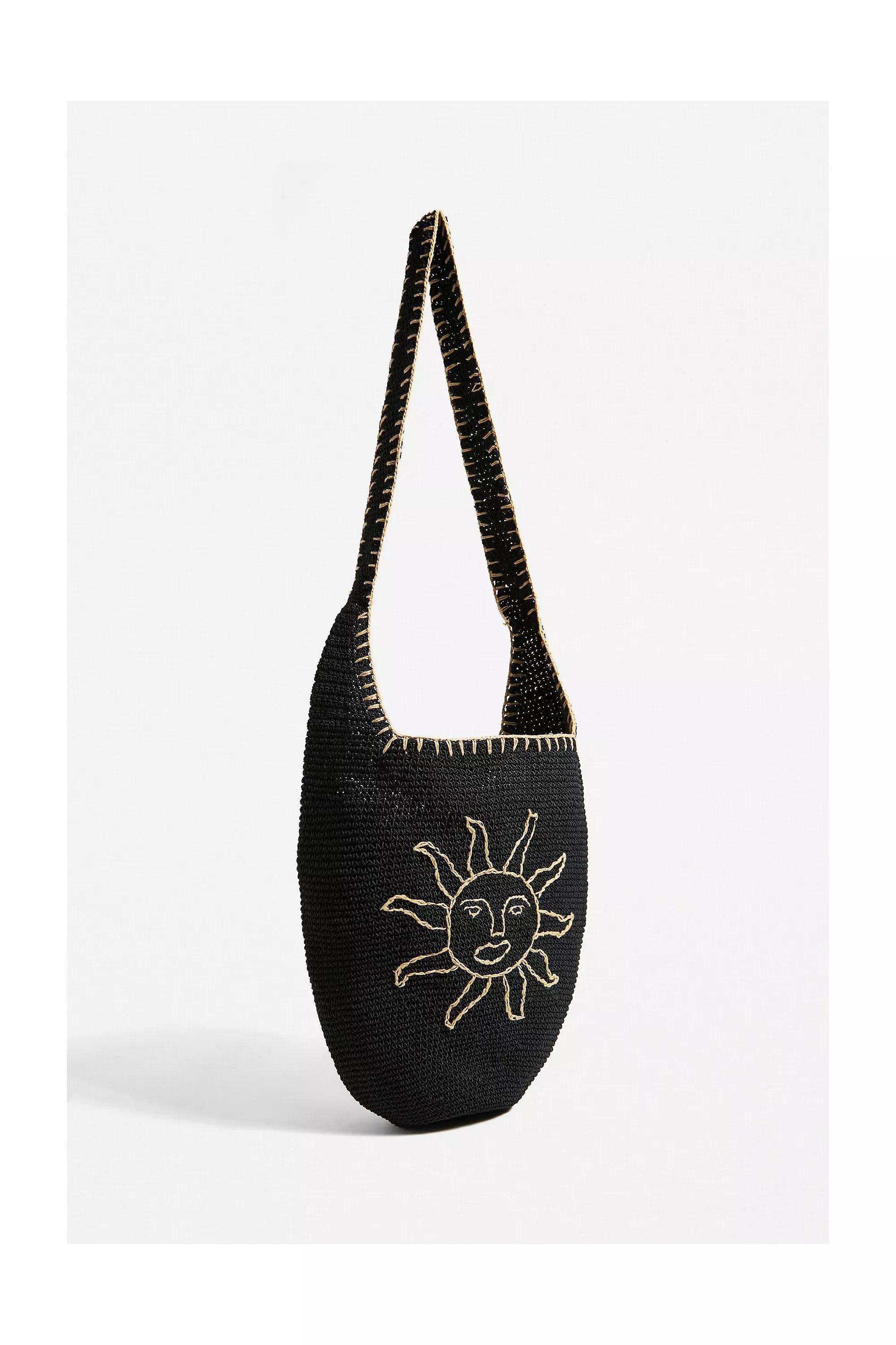 Black Knitted Crossbody Bag, , large image number 4