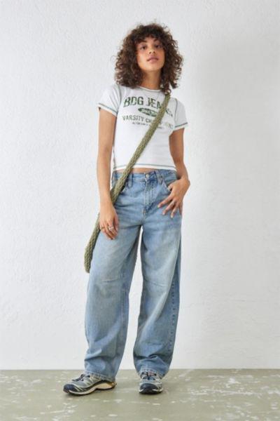 Blue Light Denim Boyfriend Jeans, , large image number 0