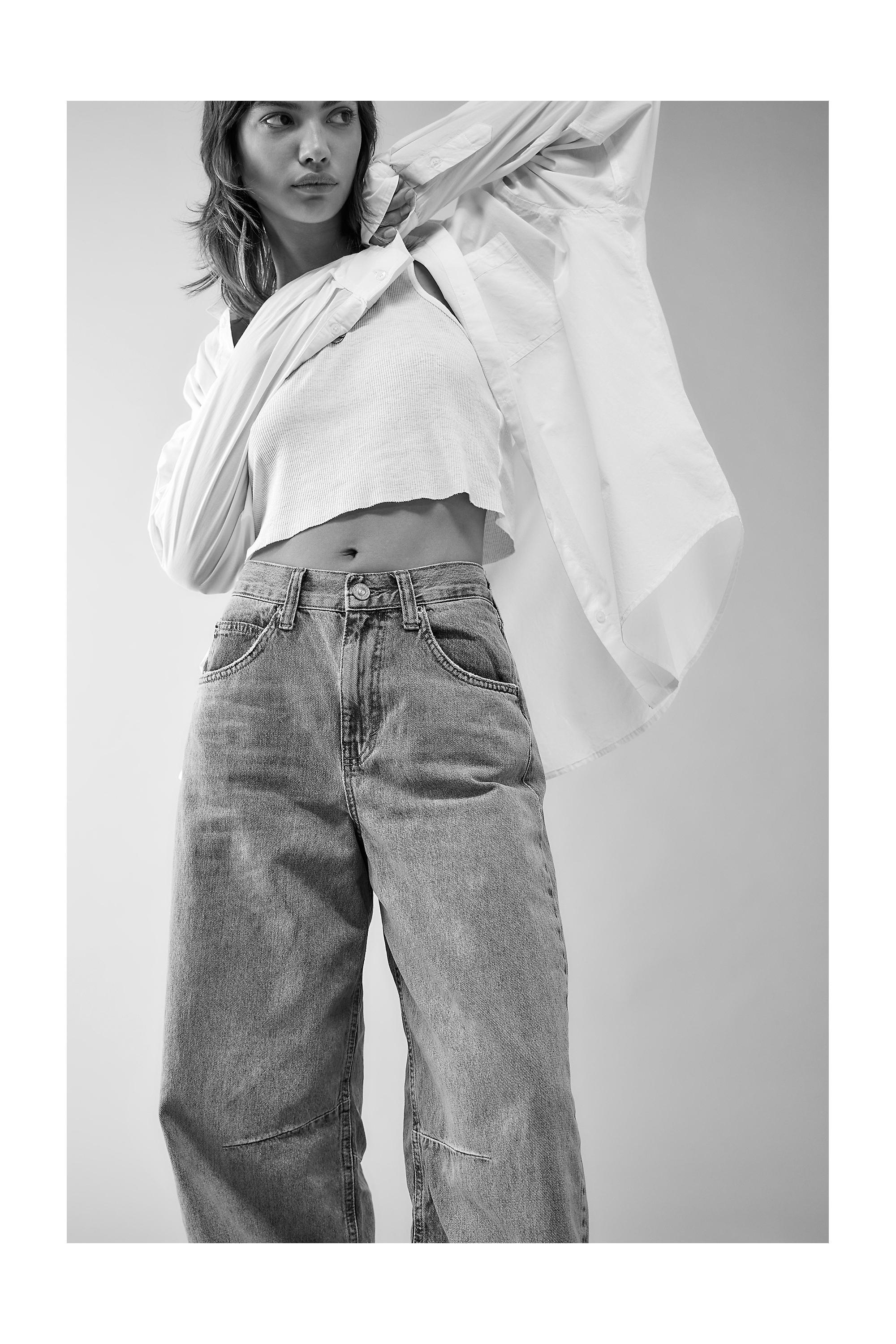 Blue Light Denim Boyfriend Jeans, , large image number 1