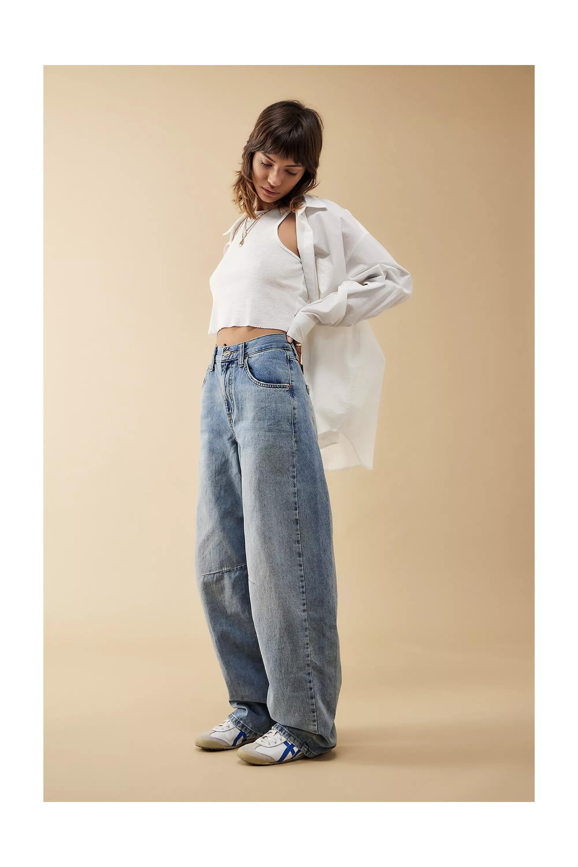 Blue Light Denim Boyfriend Jeans, , large image number 3