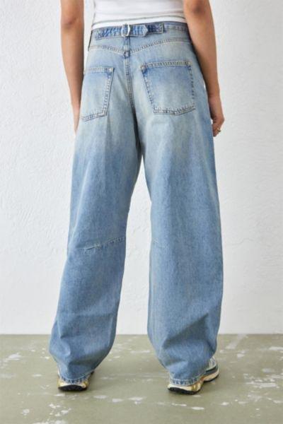 Blue Light Denim Boyfriend Jeans, , large image number 6