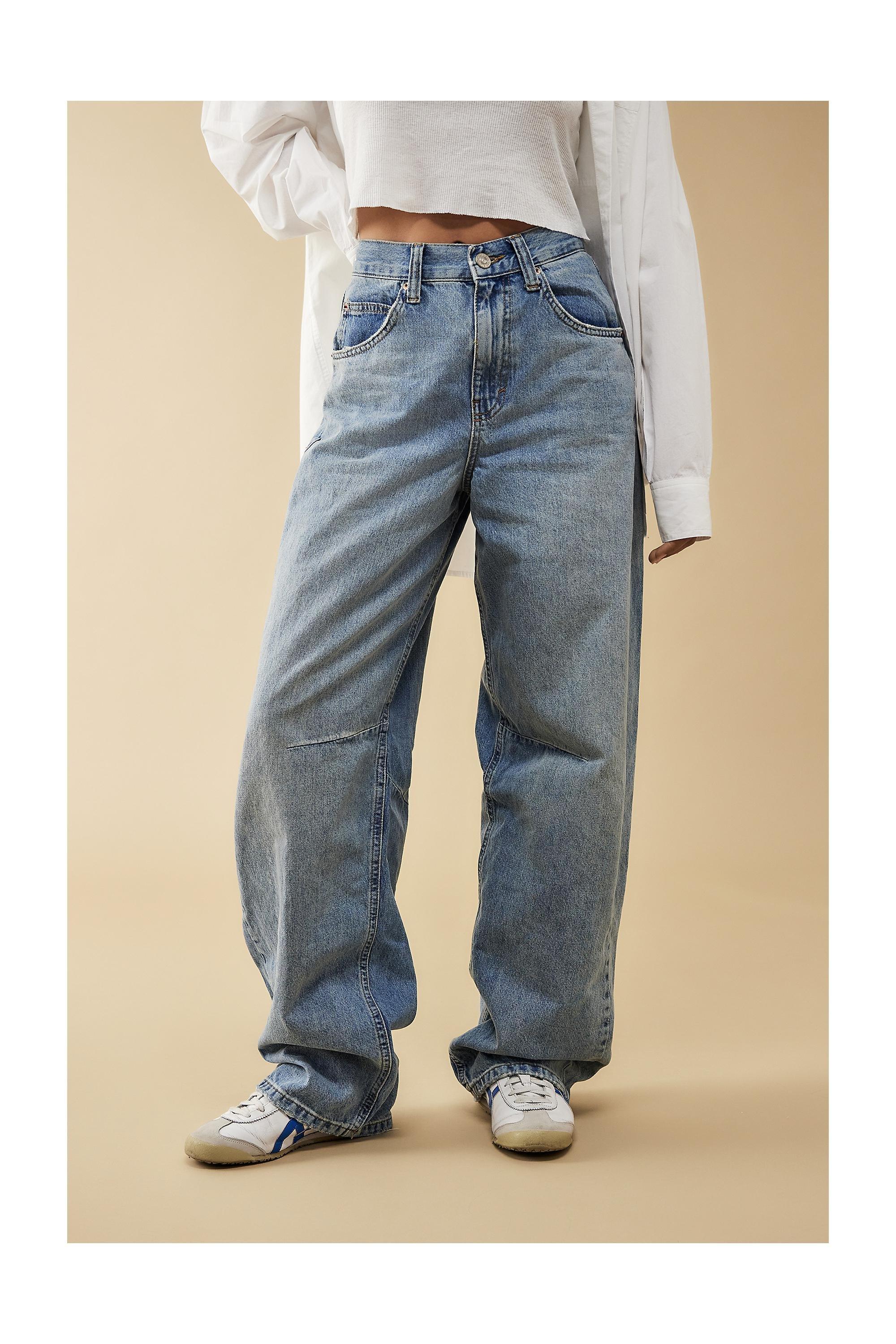 Blue Light Denim Boyfriend Jeans, , large image number 7