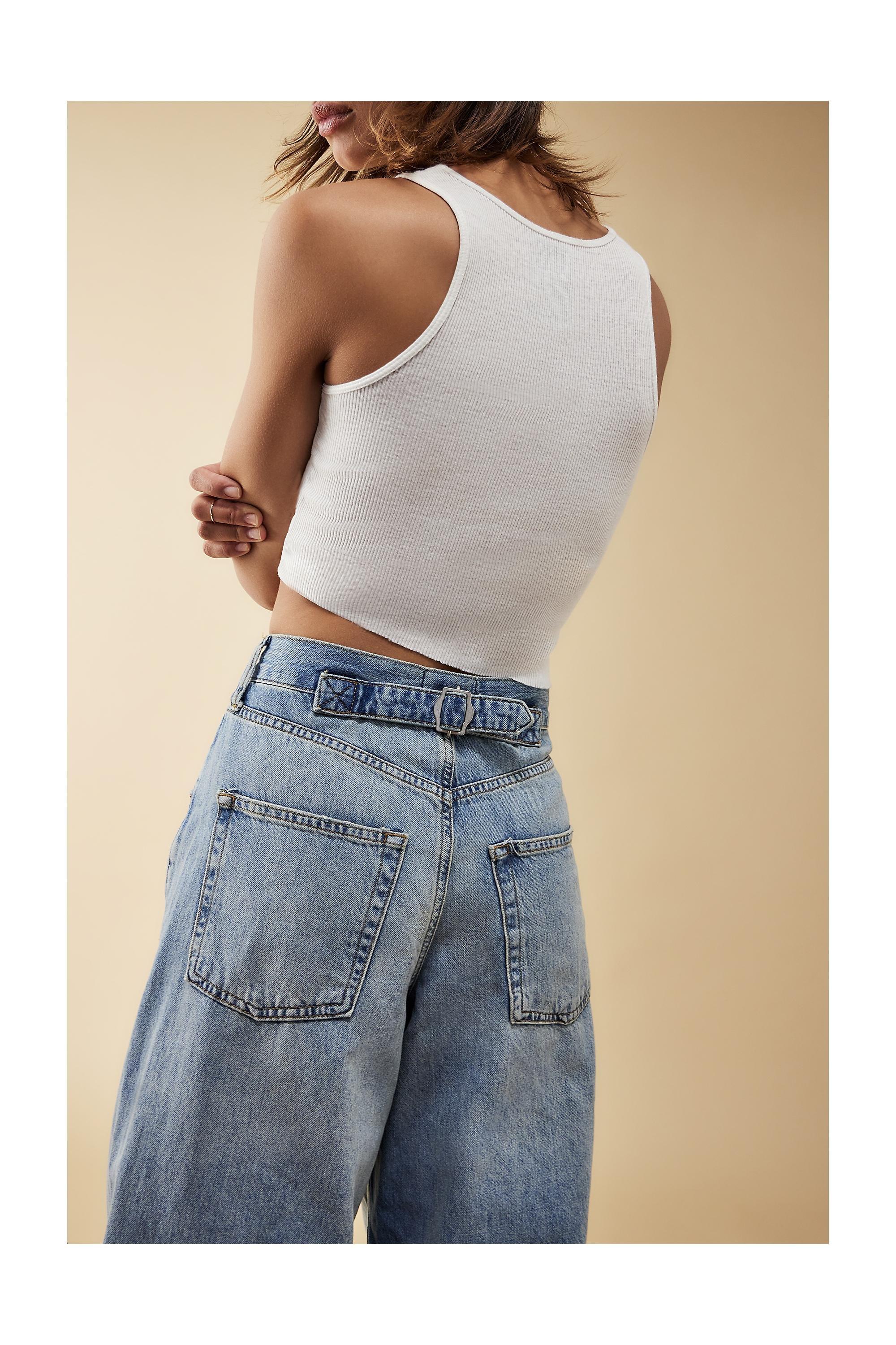 Blue Light Denim Boyfriend Jeans, , large image number 8