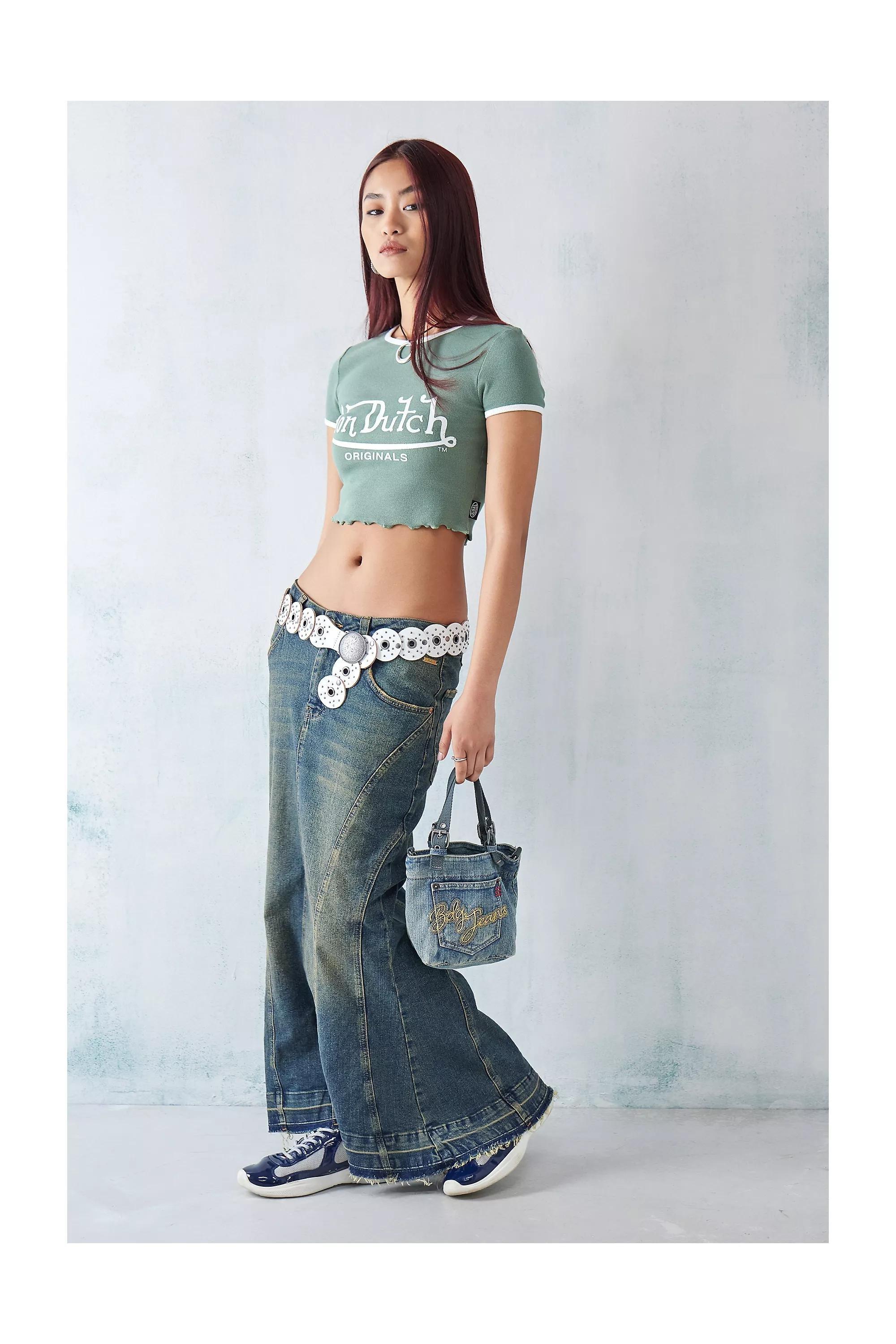 Khaki Von Dutch Ami Lettuce-Edge T-Shirt, , large image number 2