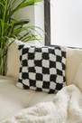Urban Outfitters - Black Checkerboard Tufted Cushion