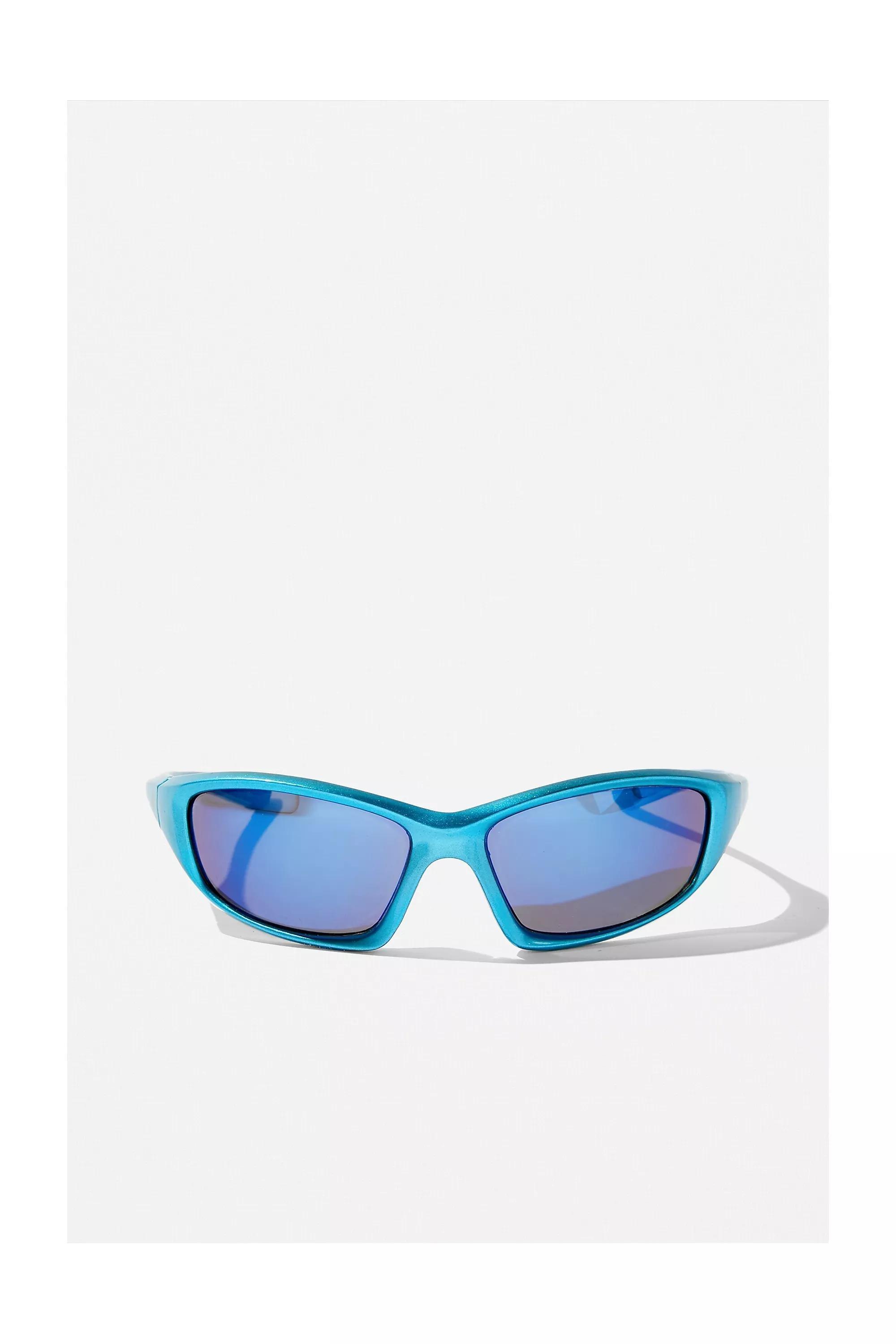 Urban Outfitters - Blue Recycled Abbie Wrap Around Sunglasses