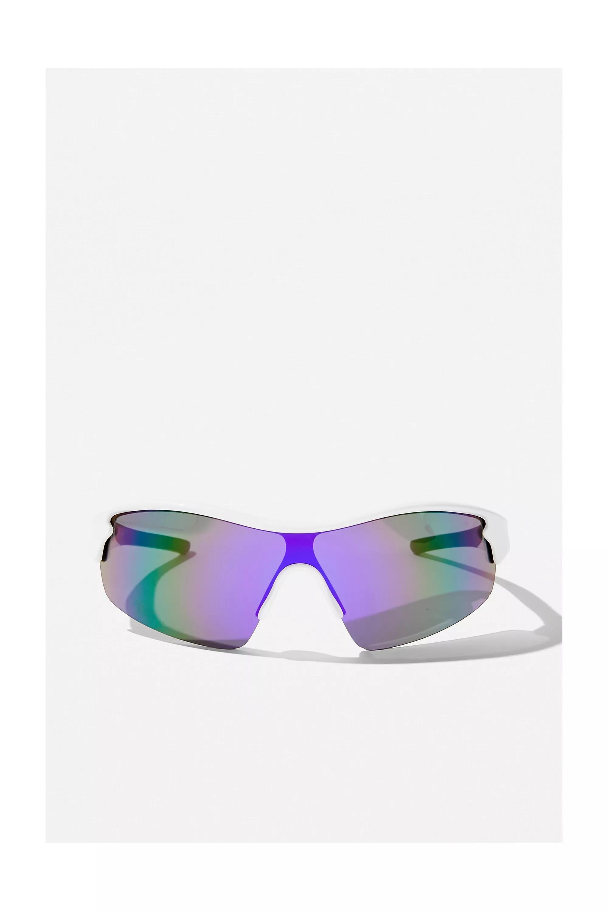 White Recycled Firdous Visor Sunglasses, , large image number 1