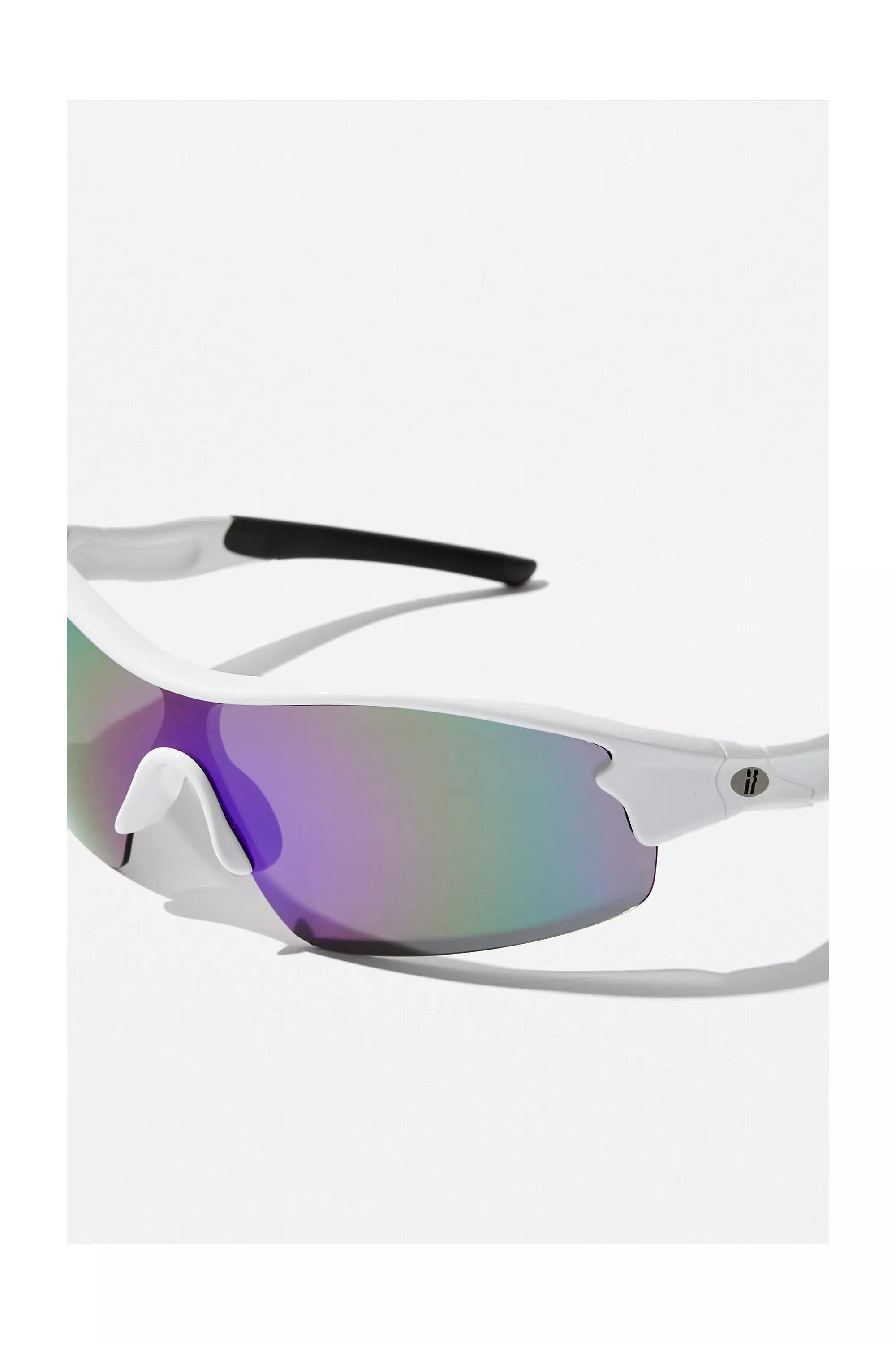 White Recycled Firdous Visor Sunglasses, , large image number 2