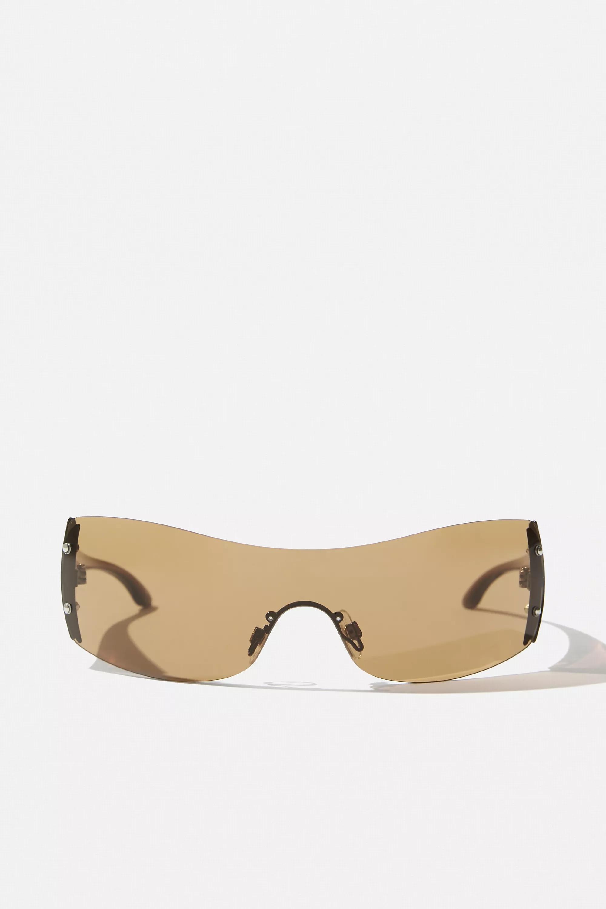 Urban Outfitters - Brown Eloise Visor Sunglasses