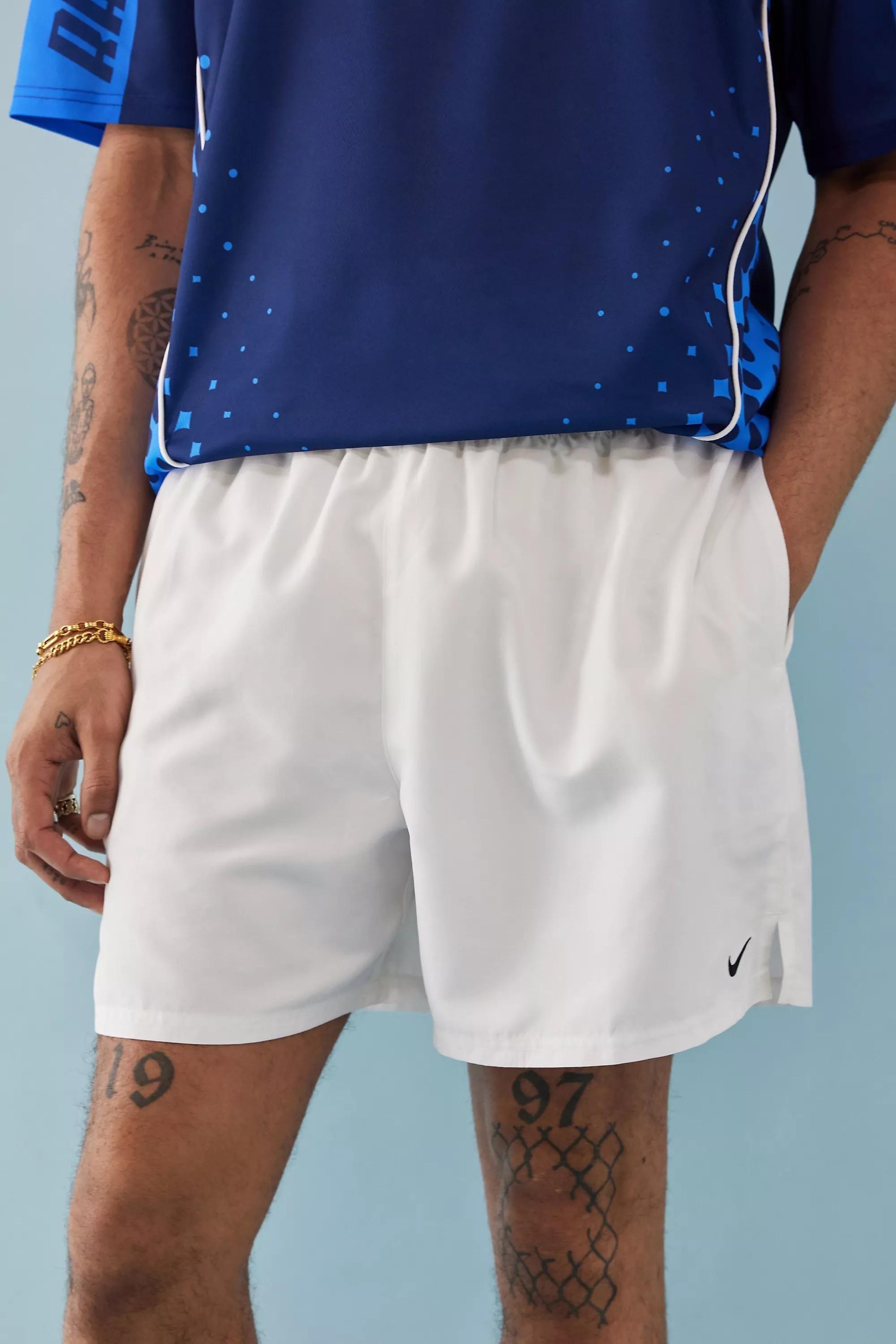 white nike swim shorts