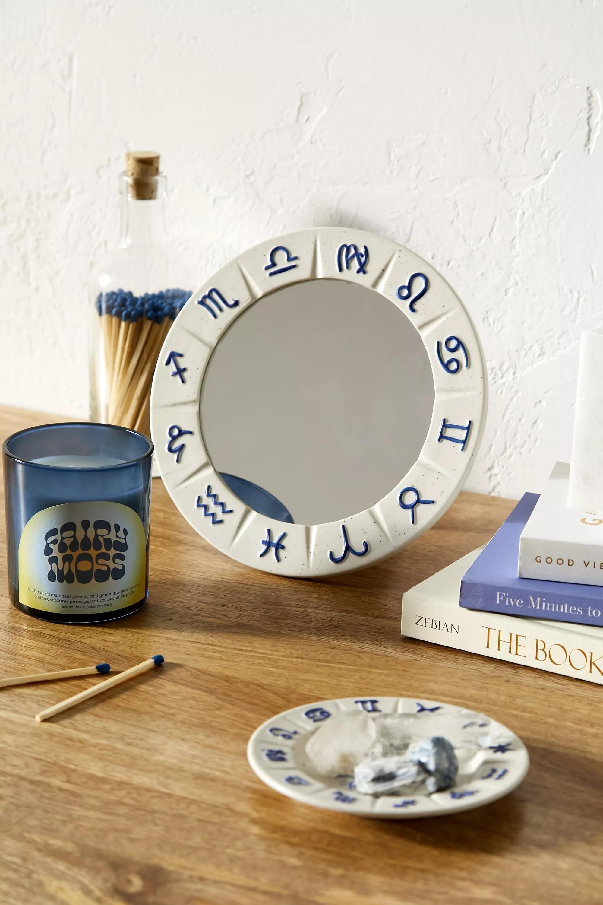 White Zodiac Mirror, , large image number 0