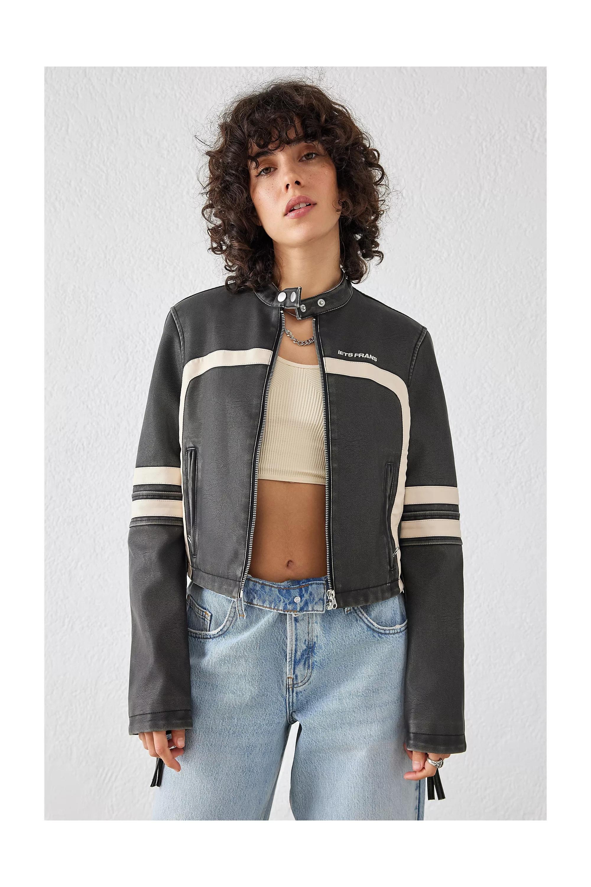 Urban outfitters cropped denim jacket 2025