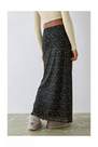 Urban Outfitters - Black Ditsy Floral Mesh Maxi Skirt